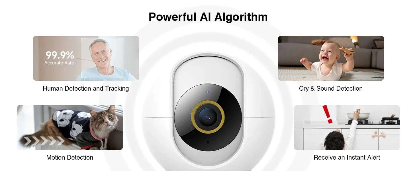 IMILAB C22 WiFi Baby Monitor with 360° PTZ and AI Tracking - Image 9
