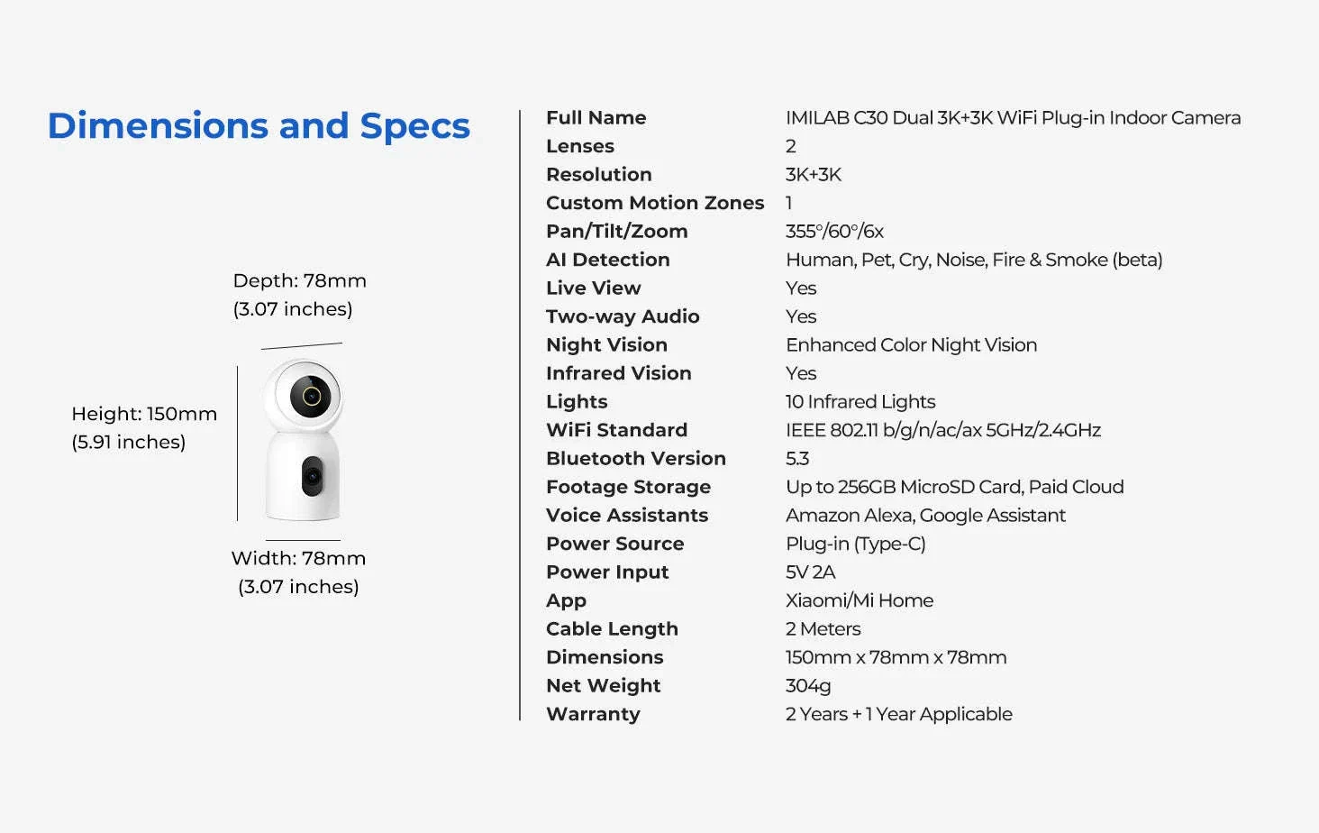 IMILAB C30 Dual 3K Indoor Security Camera with 360° Coverage - Image 25