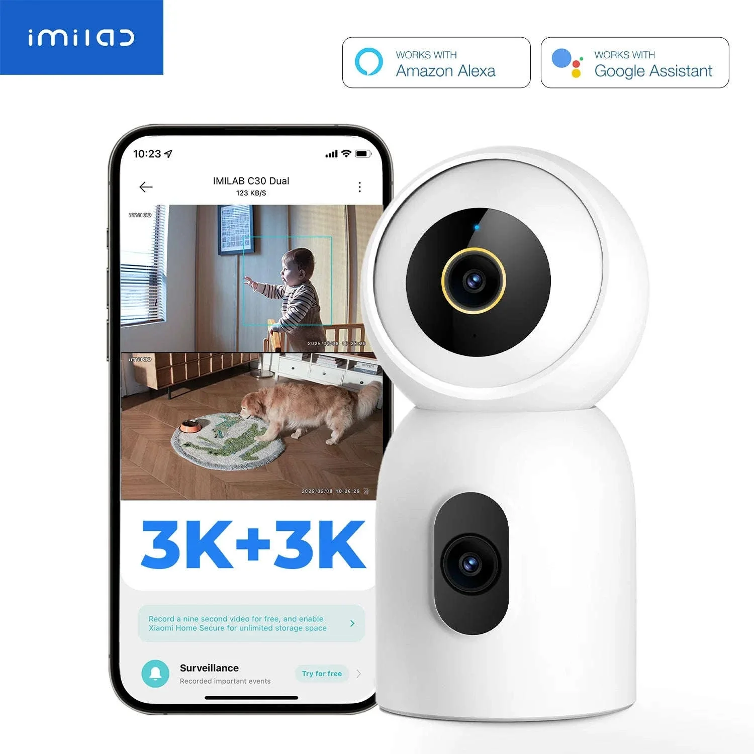 IMILAB C30 Dual 3K Indoor Security Camera with 360° Coverage - Image 27