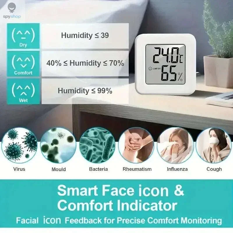 Indoor Mini Temperature and Humidity Meter for Clear Climate Tracking - Image 2