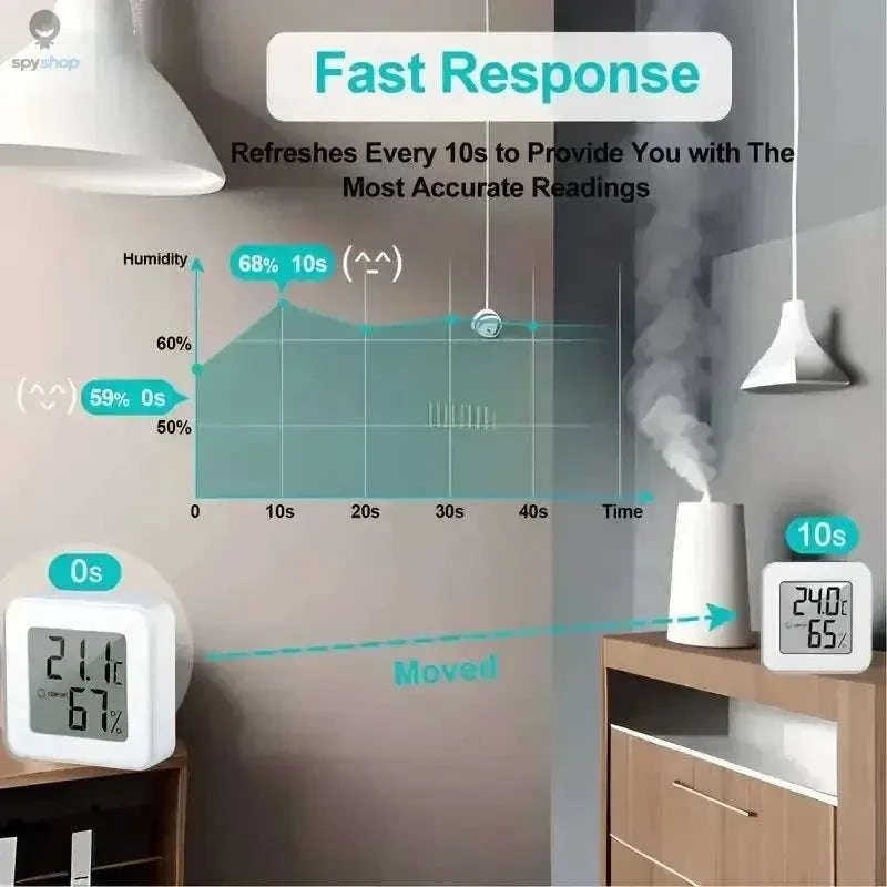 Indoor Mini Temperature and Humidity Meter for Clear Climate Tracking - Image 4