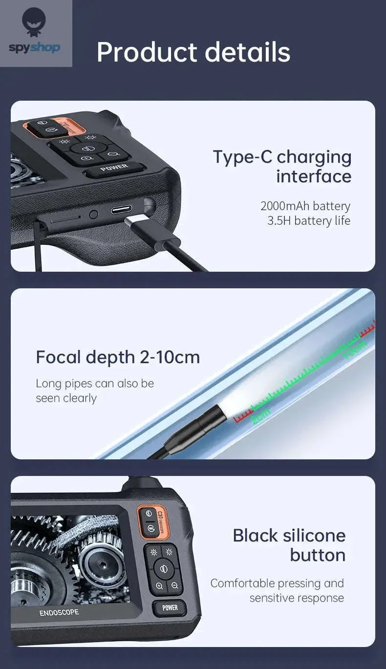 Industrial Endoscope Camera C30M with 4.3" IPS Screen - Image 18
