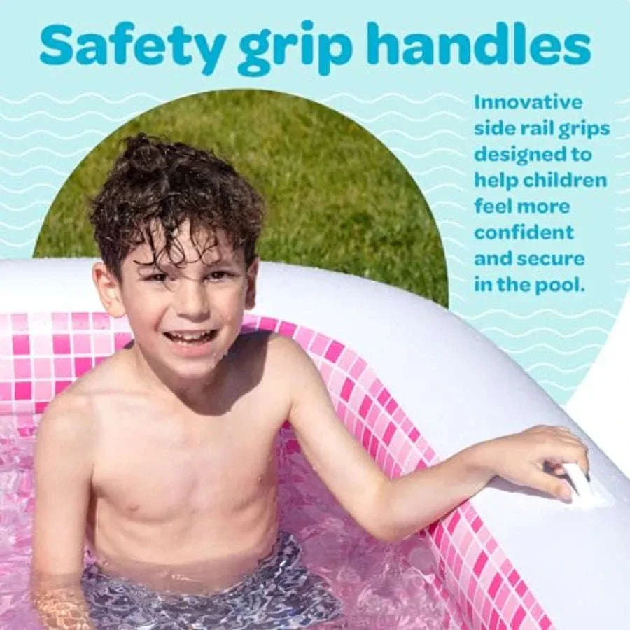 Inflatable Swimming Pool with Soft Padded Floor and Handles - Image 4