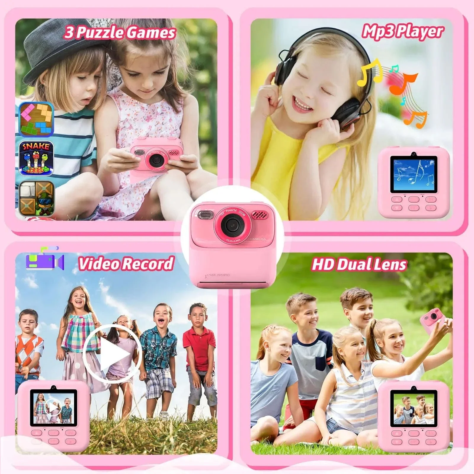 Kids Instant Print Camera with 1080P HD Dual Lenses - Image 3
