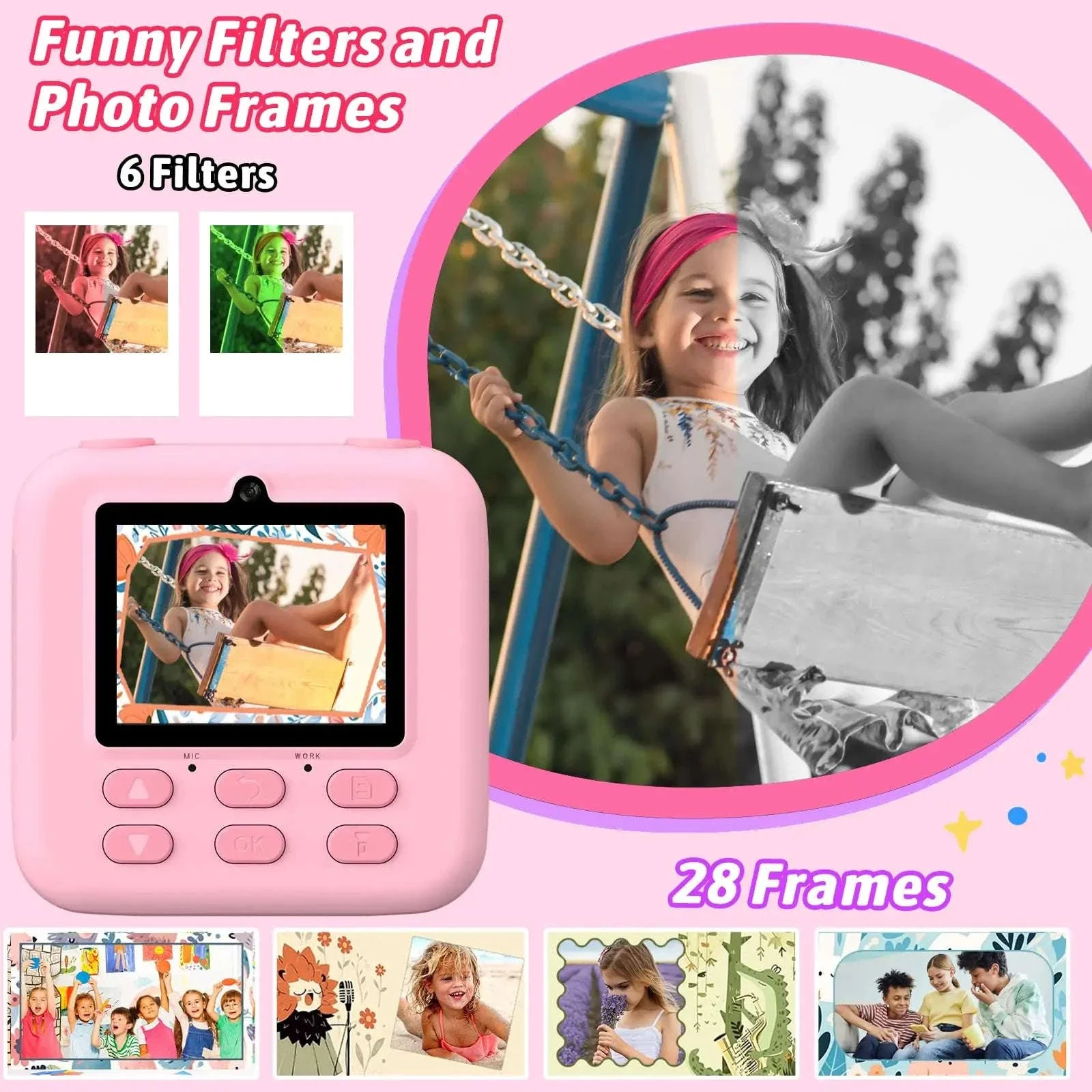 Kids Instant Print Camera with 1080P HD Dual Lenses - Image 4