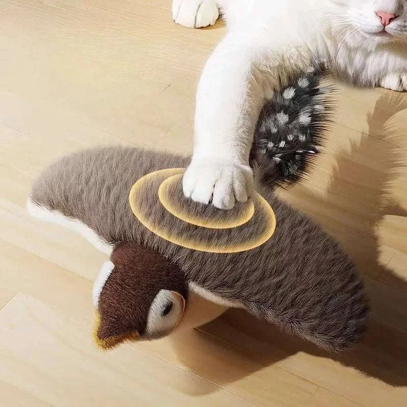 Simulated Bird Cat Toy with Touch-Activated Motion and Sound - Image 4