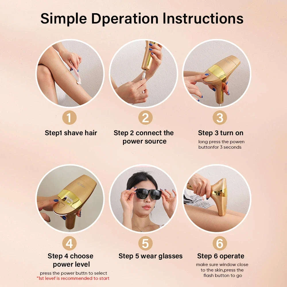 IPL Laser Hair Removal Device with Ice Cooling, 4-in-1 Face & Body - Image 5