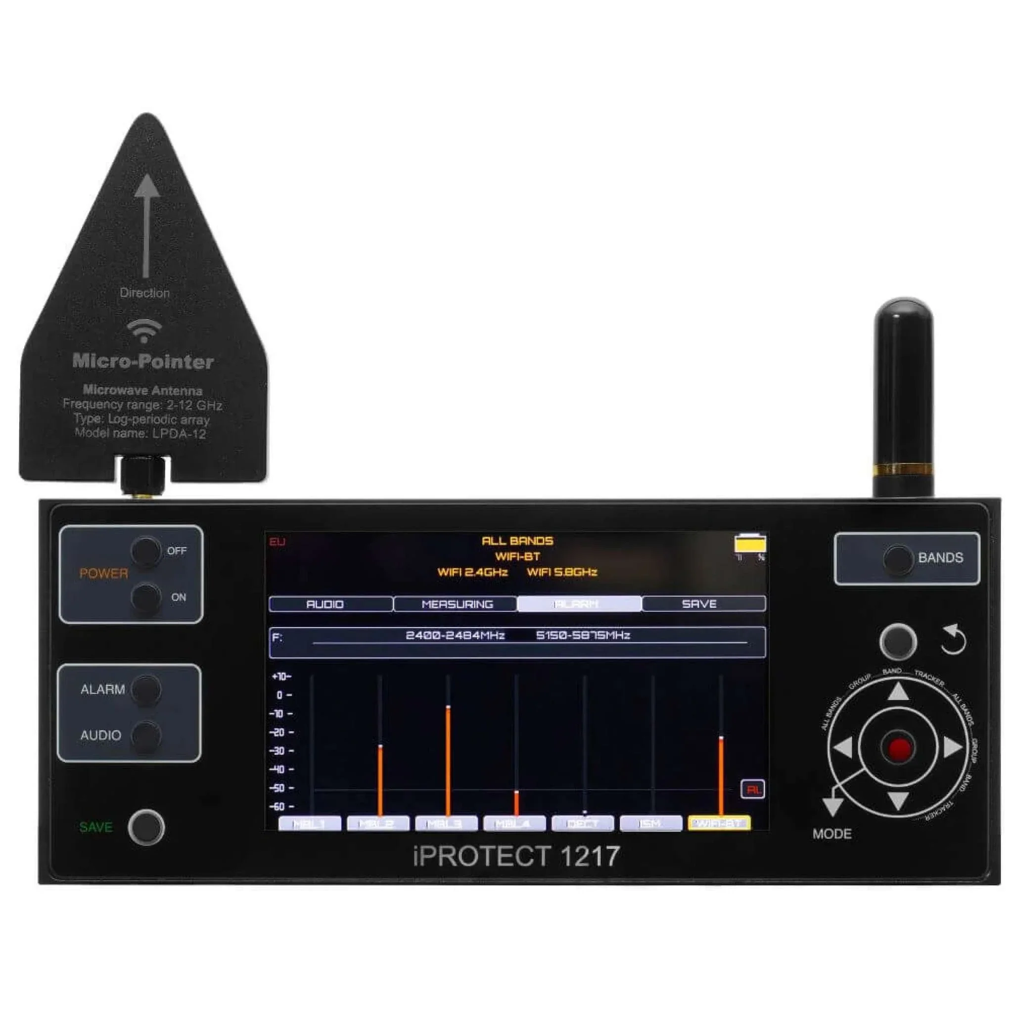 iProtect 1217 Multiband RF Detector for Hidden Devices & GPS Tracking
