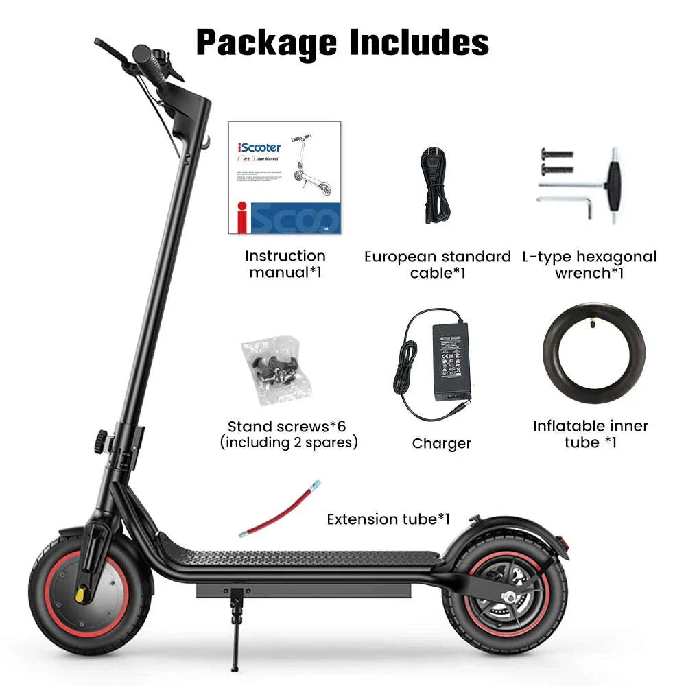 iScooter W6 Electric Scooter for Adults, 500W, 10-Inch Tires - Image 18