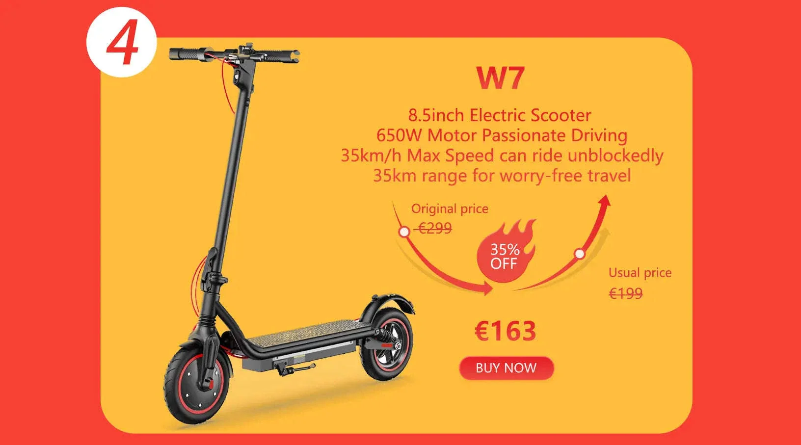 iScooter W6 Electric Scooter for Adults, 500W, 10-Inch Tires - Image 7