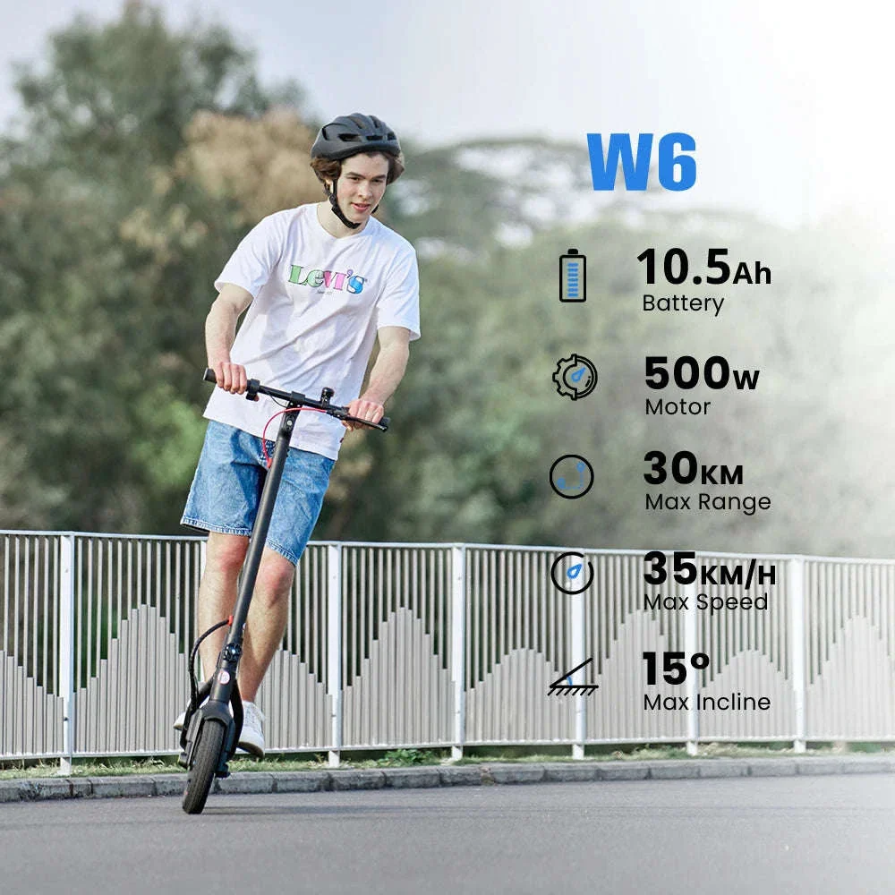 iScooter W6 Electric Scooter for Adults, 500W, 10-Inch Tires - Image 8