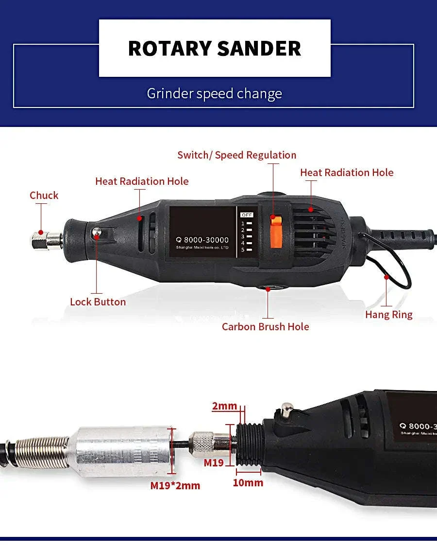Electric Mini Drill Rotary Tool Kit for Precision Projects - Image 10