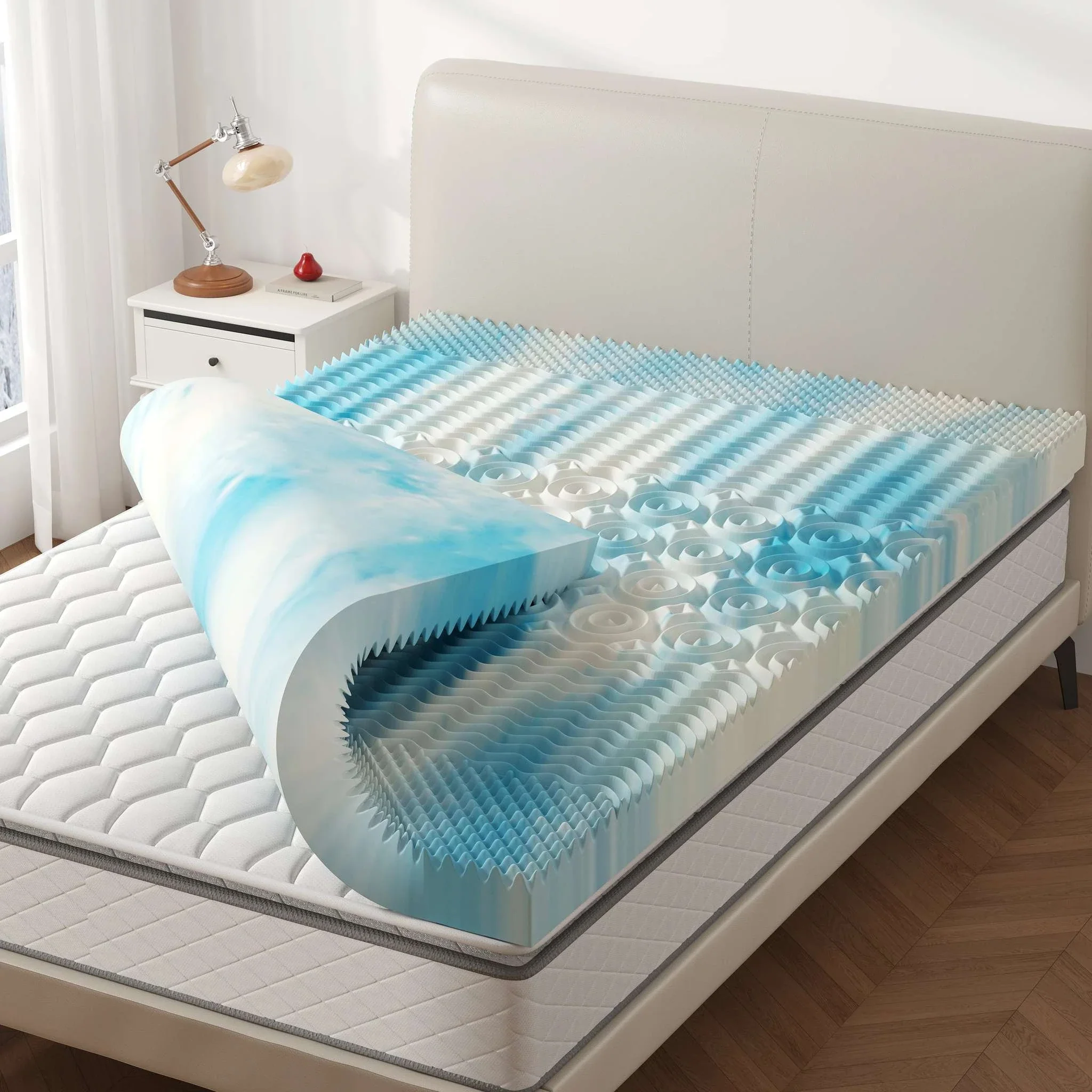 2 Inch Gel Memory Foam Mattress Topper with 5-Zone Support - Image 6