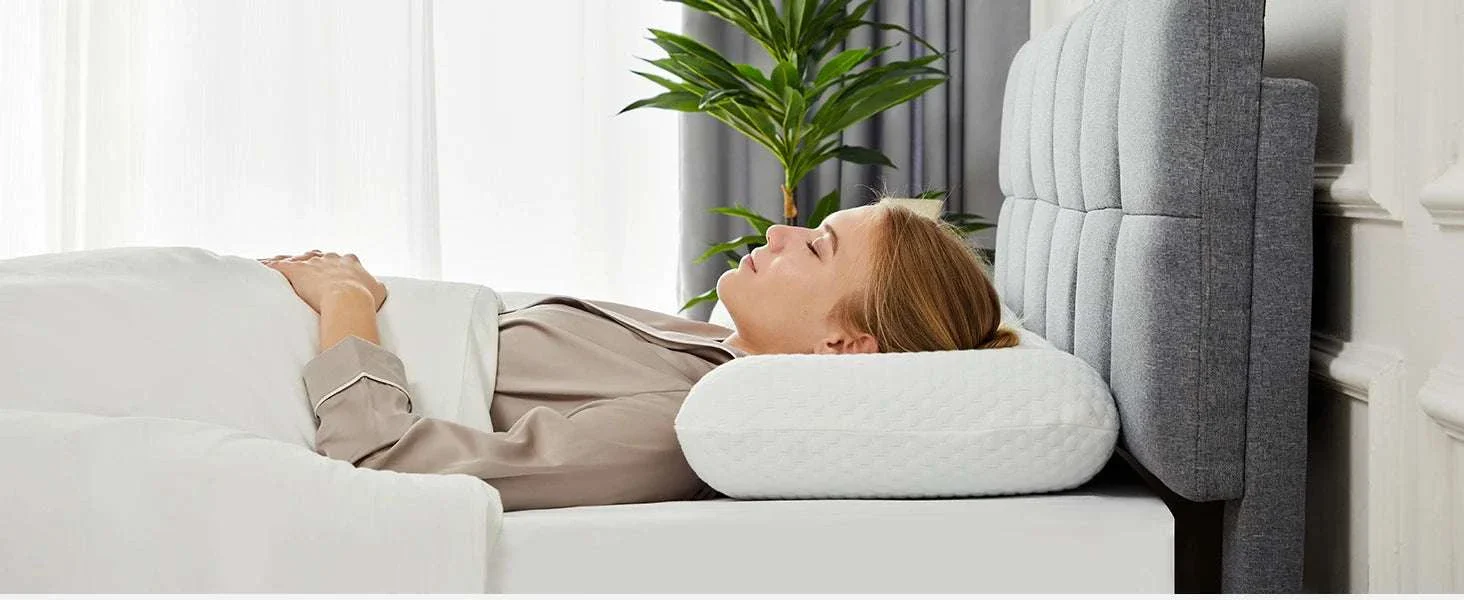 Memory Foam Neck Pillows Set of 2 with Cooling Ventilated Design - Image 11