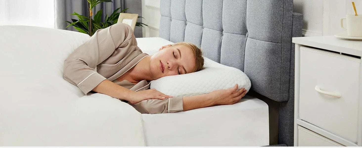 Memory Foam Neck Pillows Set of 2 with Cooling Ventilated Design - Image 12
