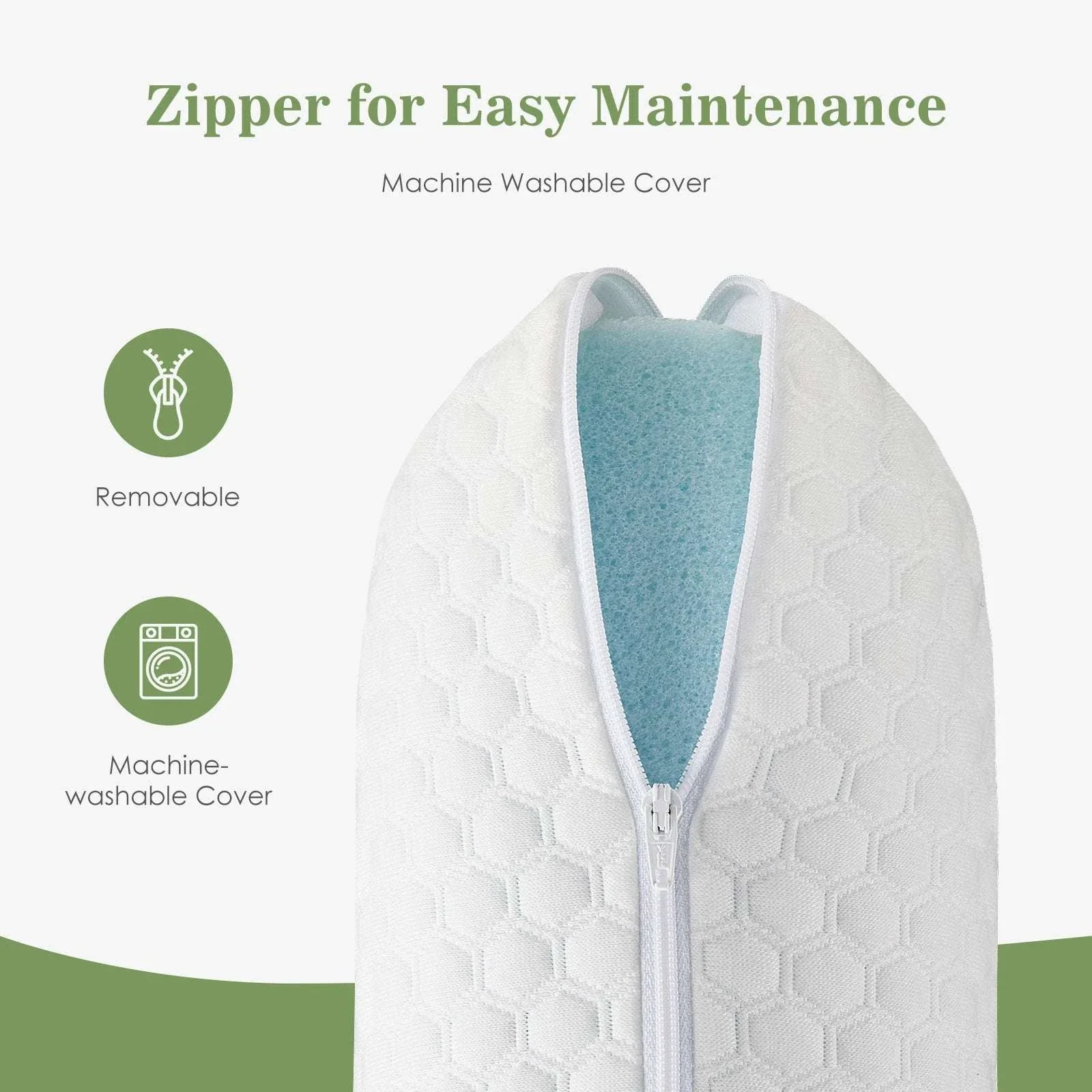 Memory Foam Neck Pillows Set of 2 with Cooling Ventilated Design - Image 3