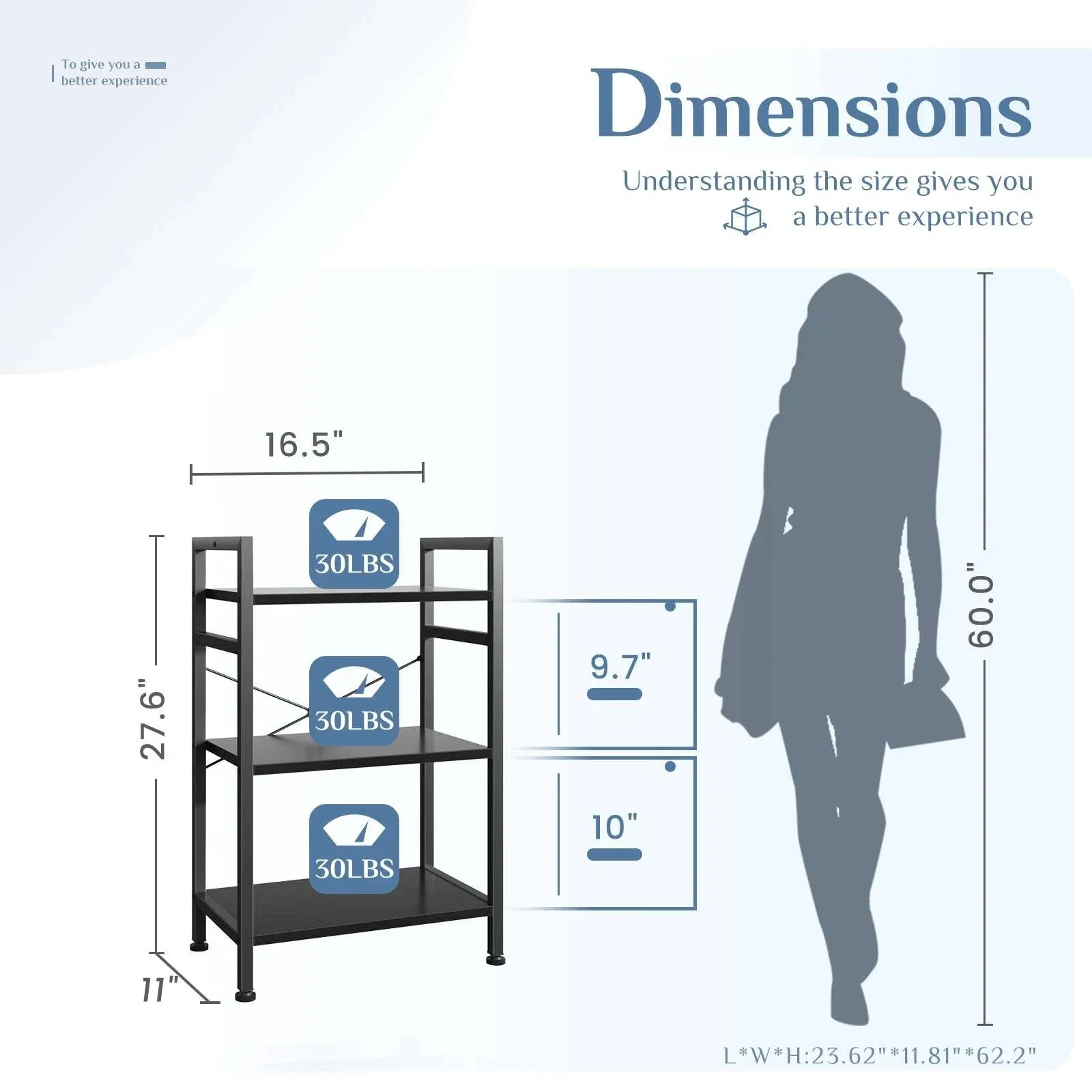 5 Tier Wooden Bookshelf with Metal Frame Tall Storage Display Shelf - Image 2