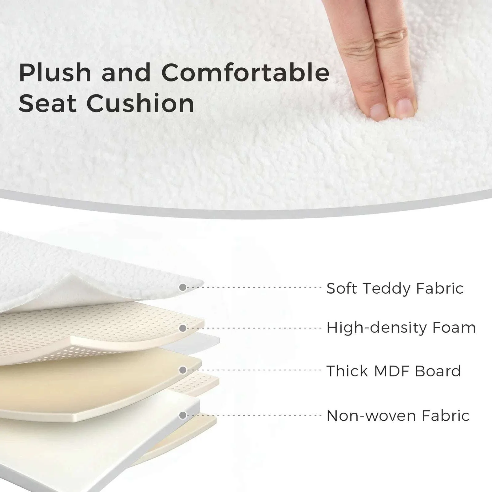 Storage Ottoman Bench 43 Inch with Hidden Storage and Cushion Seat - Image 5