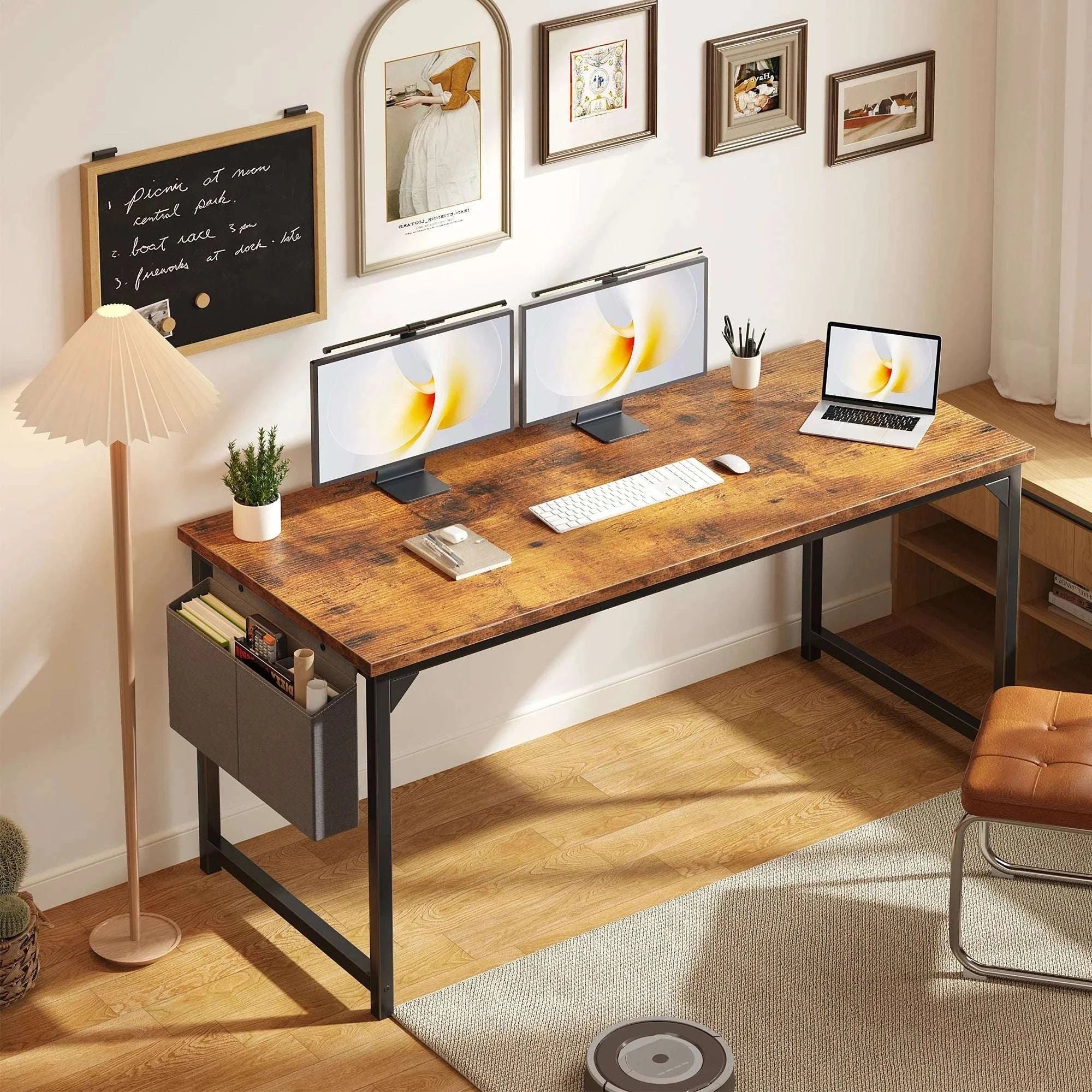 Computer Desk 31–55 Inch Writing & Gaming Table with Side Storage Bag - Image 4