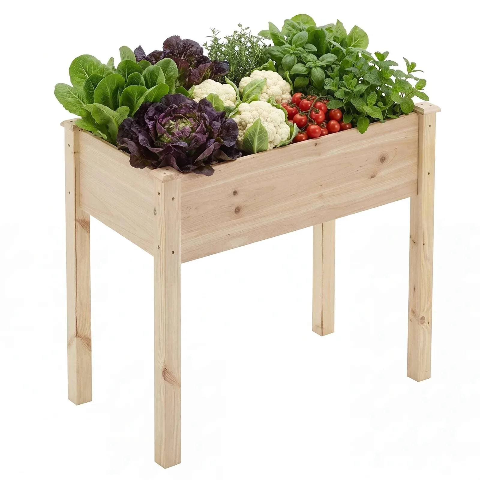 Elevated Wooden Planter Box with Legs for Patio, Balcony Garden - Image 17