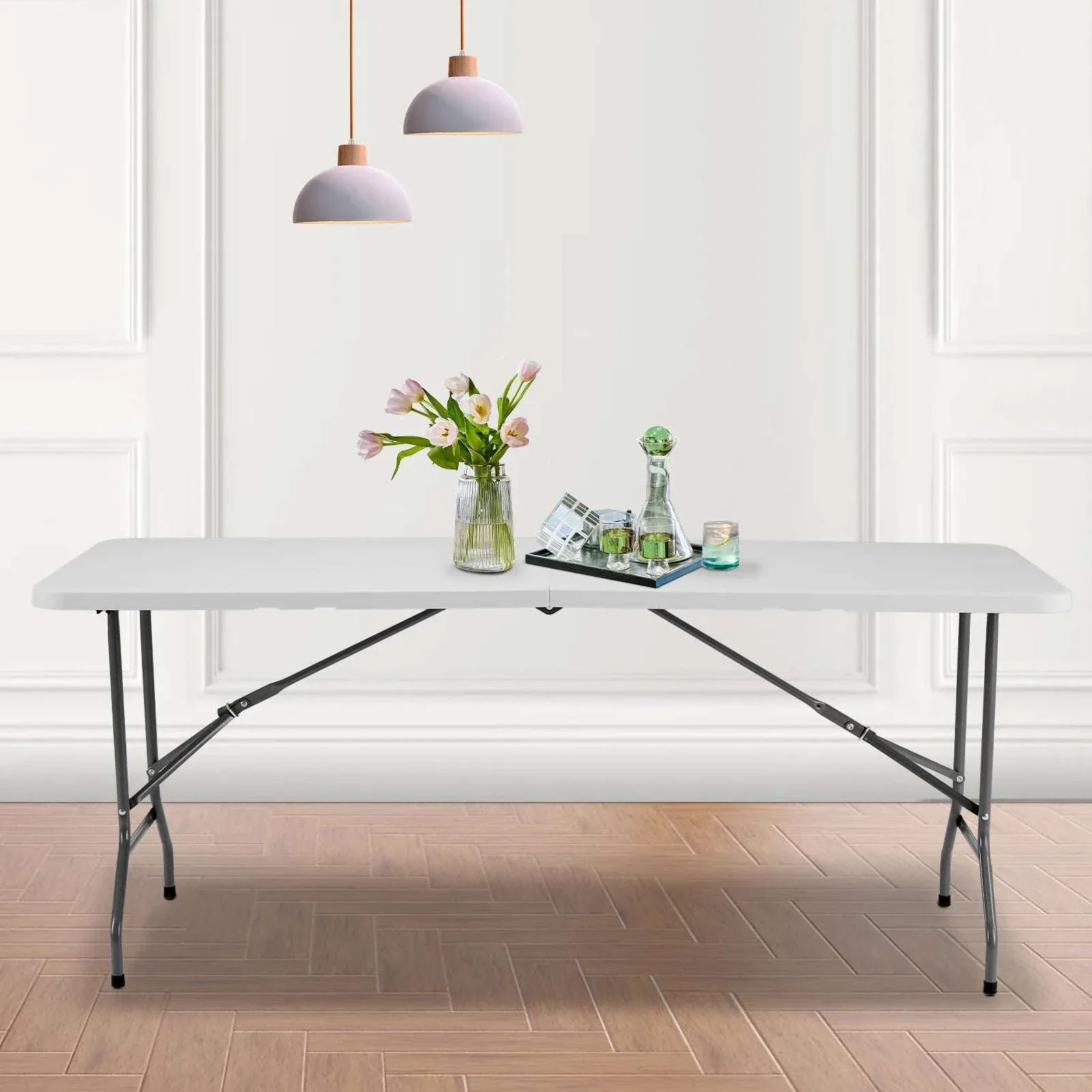 Folding Portable Table 4/6/8 FT Heavy Duty Indoor Outdoor Use - Image 15