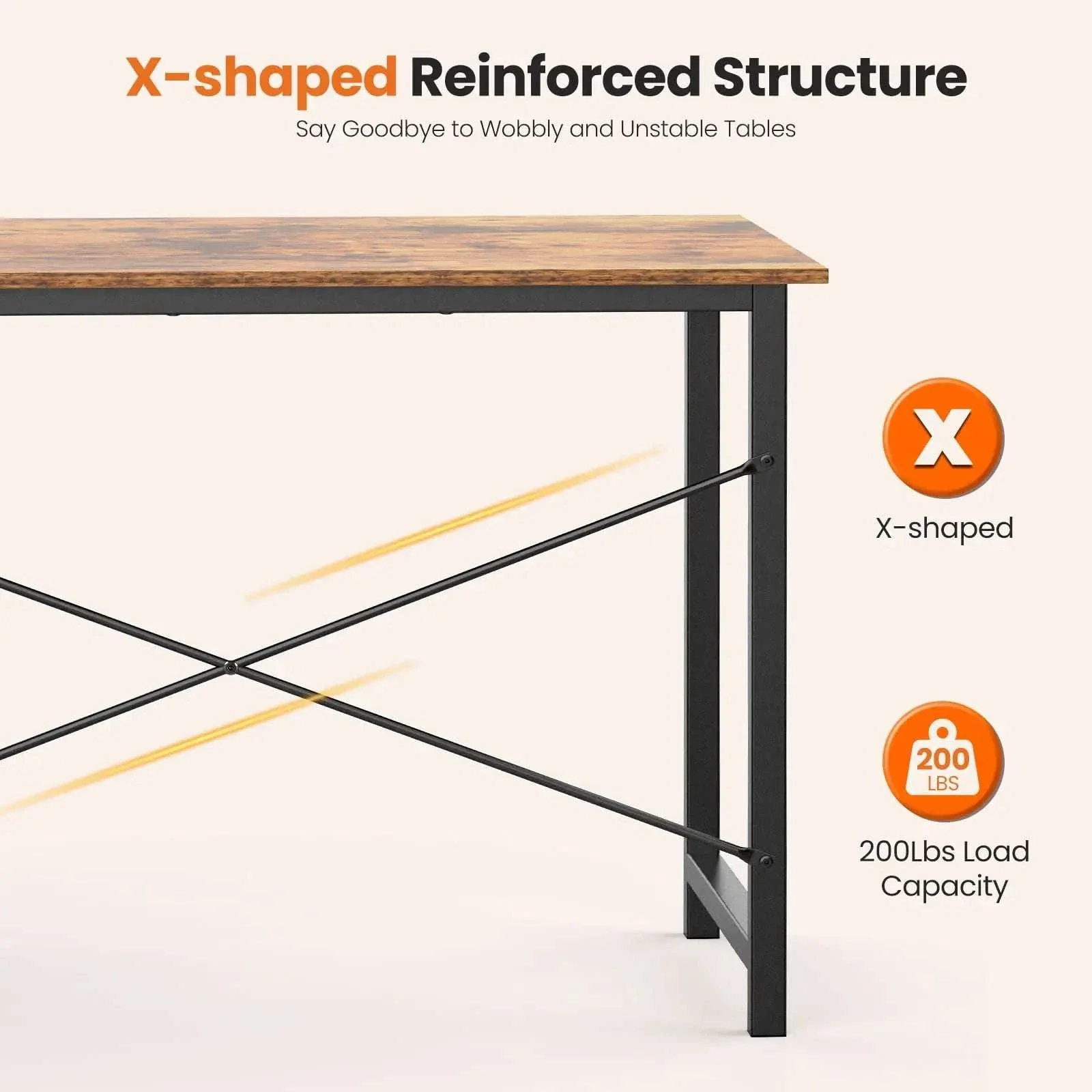 Modern Computer Desk with Drawers and Adjustable Storage Shelf - Image 2