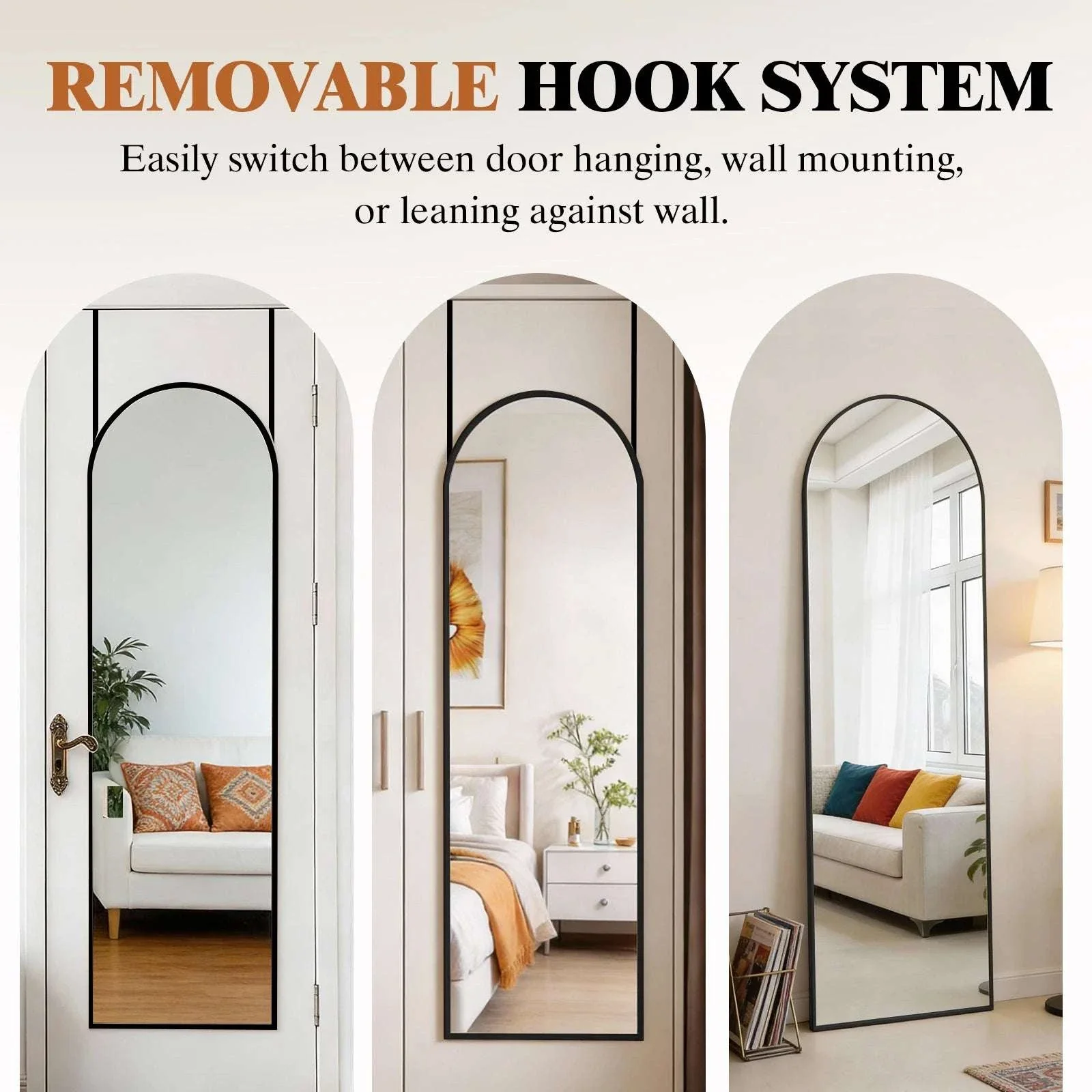 47x14 Full Length Wall Mirror with Aluminum Frame, Hang or Lean - Image 10