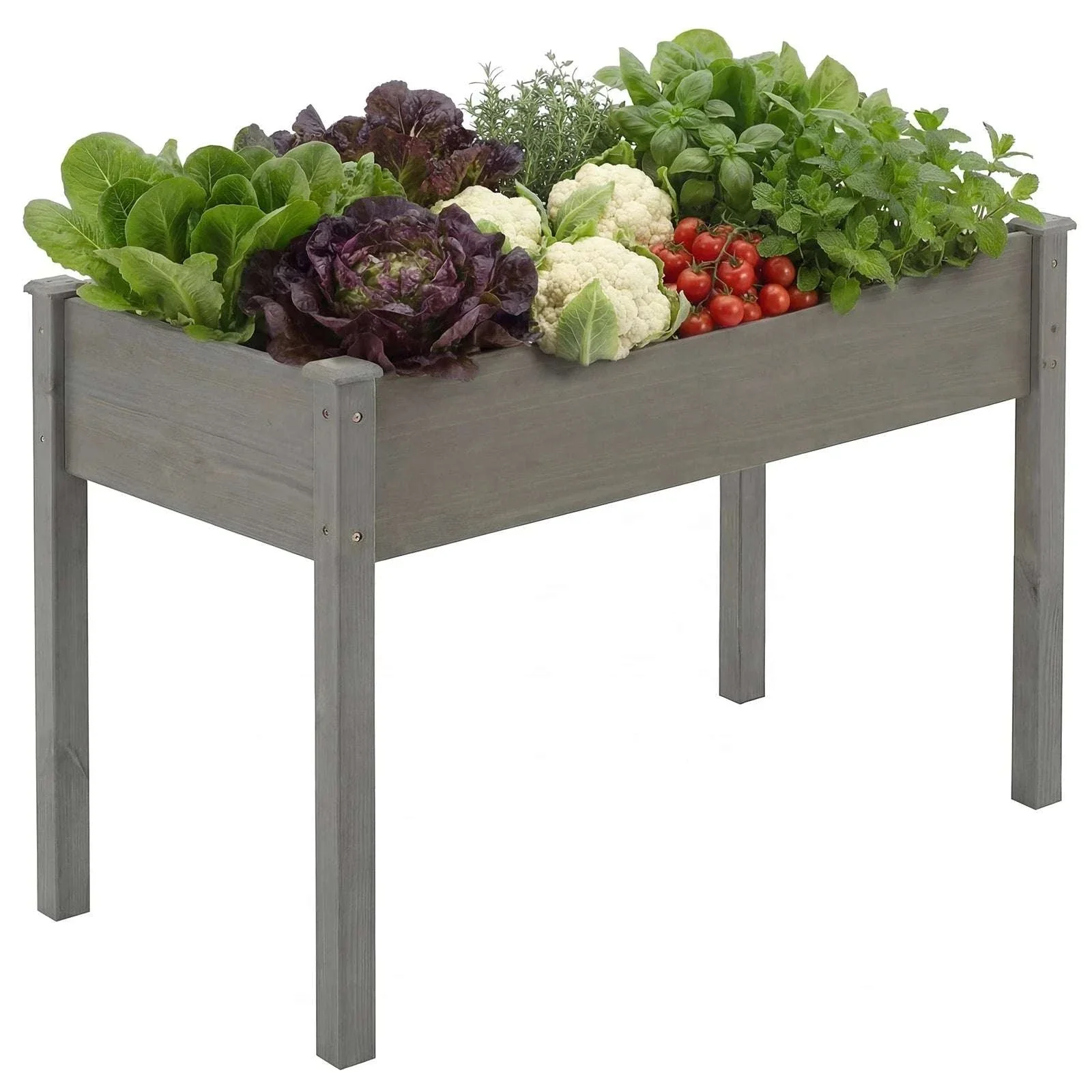 48x24x30in Elevated Wood Planter Box Raised Garden Bed - Image 15