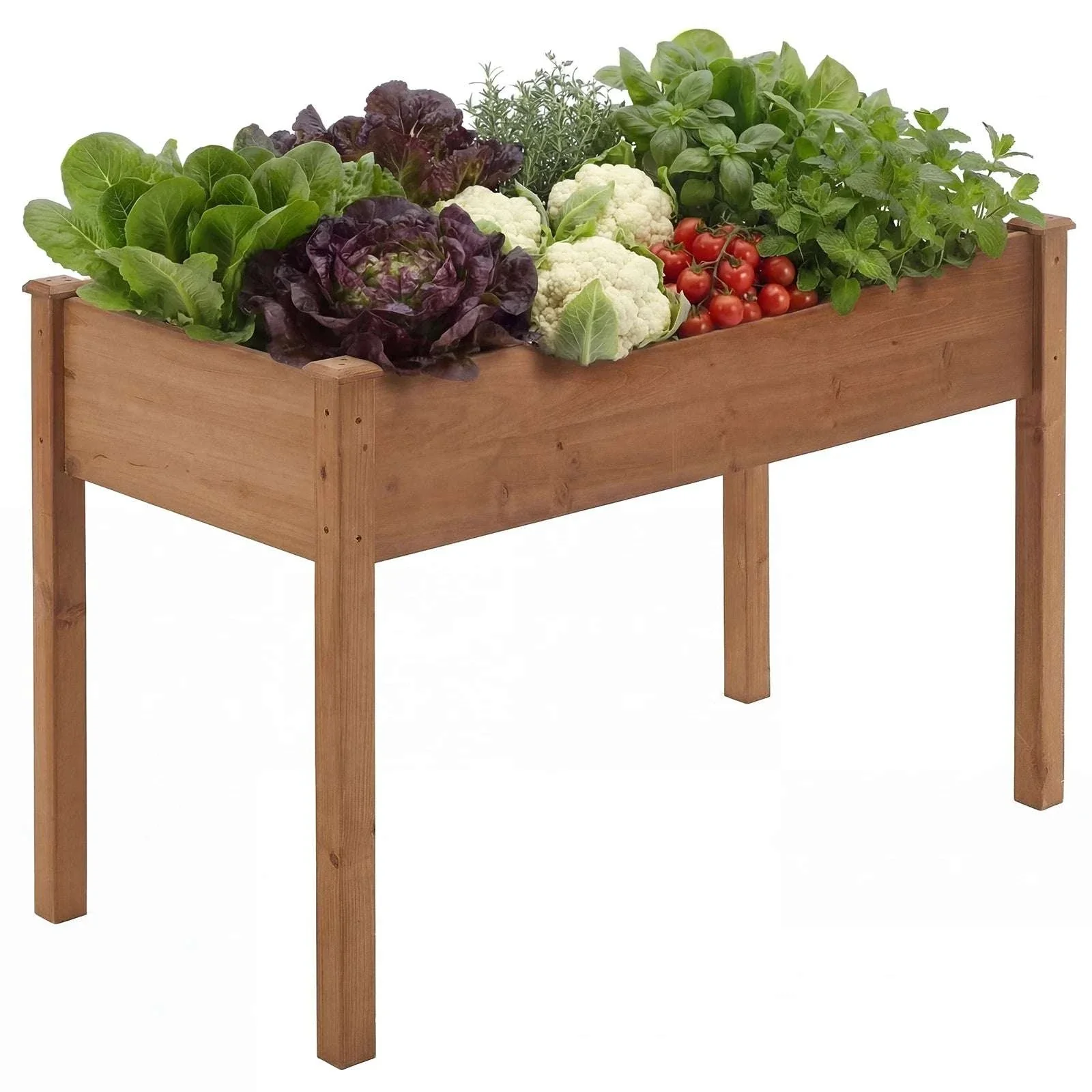 48x24x30in Elevated Wood Planter Box Raised Garden Bed - Image 16