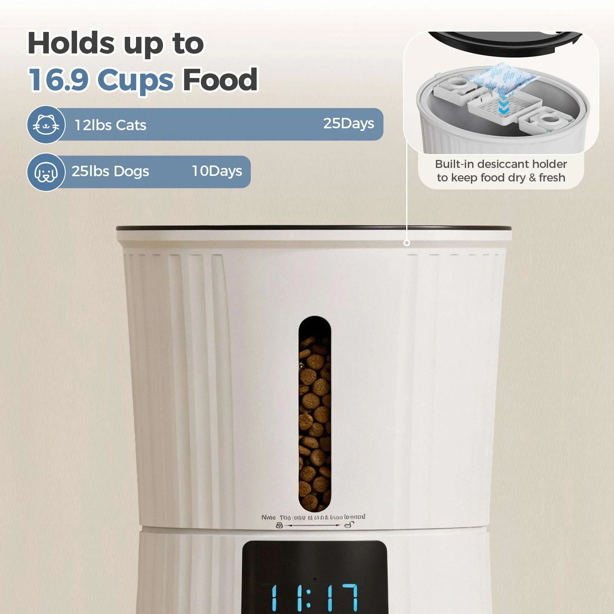 4L Automatic Cat Feeder with WiFi App Control & Timed Feeding - Image 6