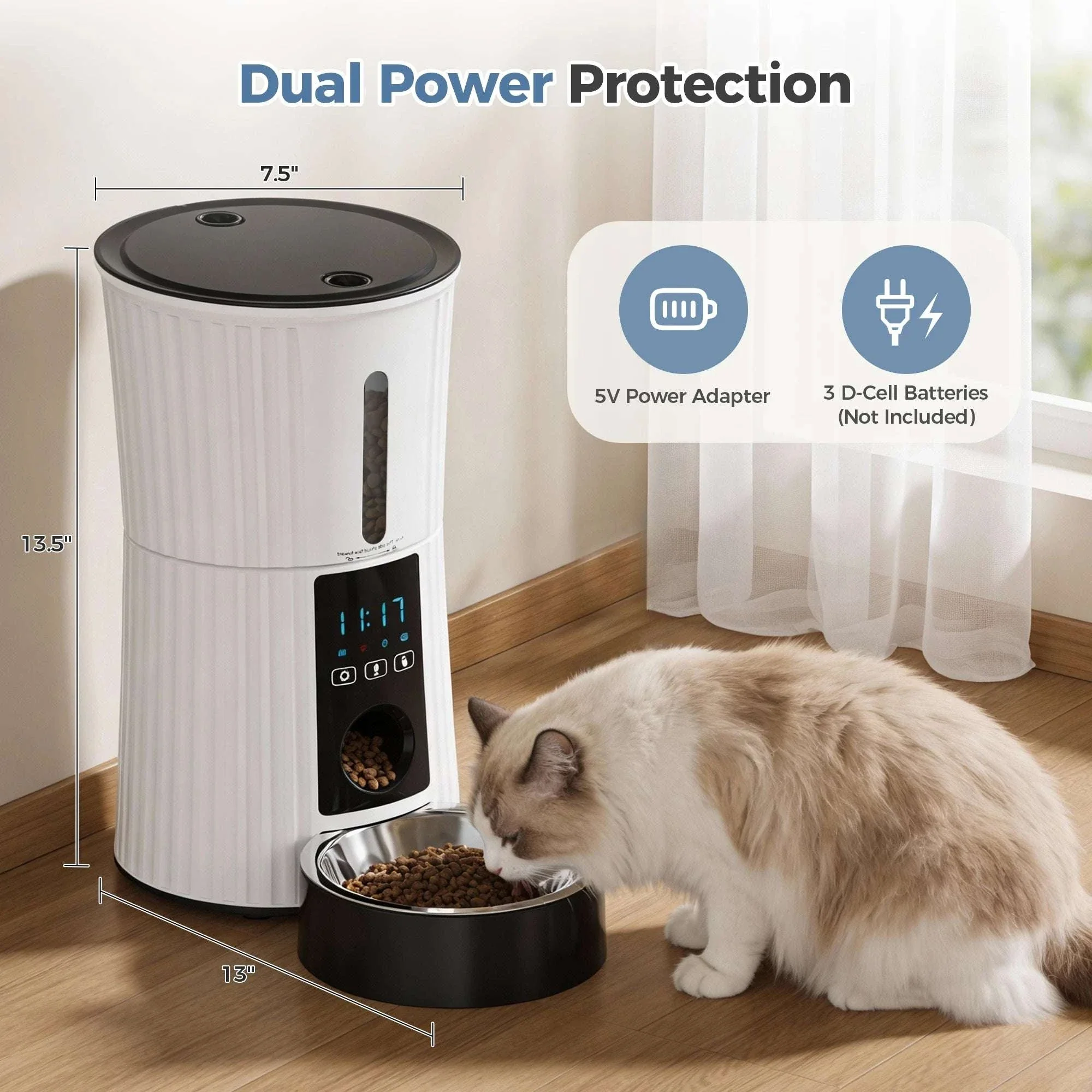 4L Automatic Cat Feeder with WiFi App Control & Timed Feeding - Image 7