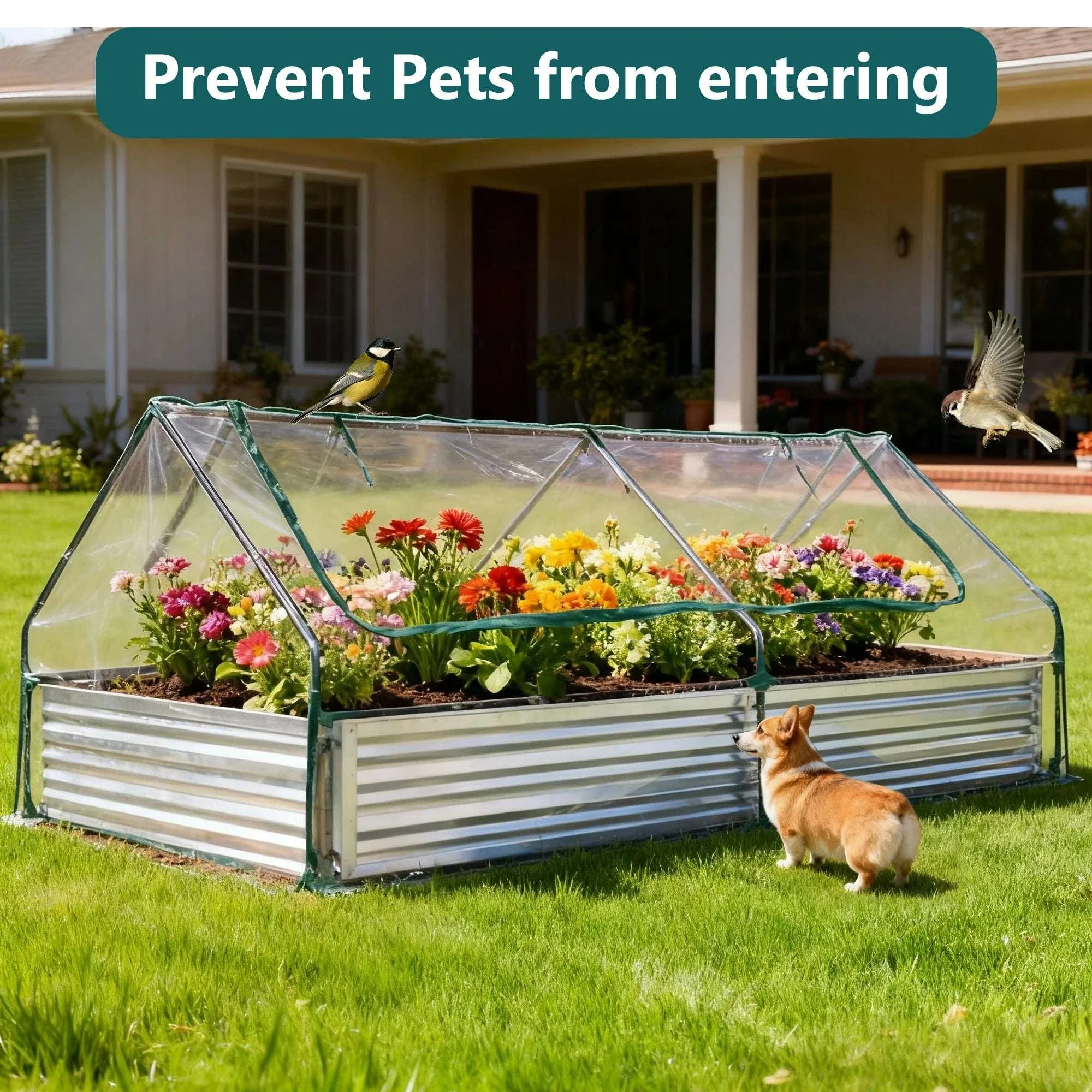 6x3x2ft Galvanized Raised Garden Bed for Deep Root Plants - Image 4