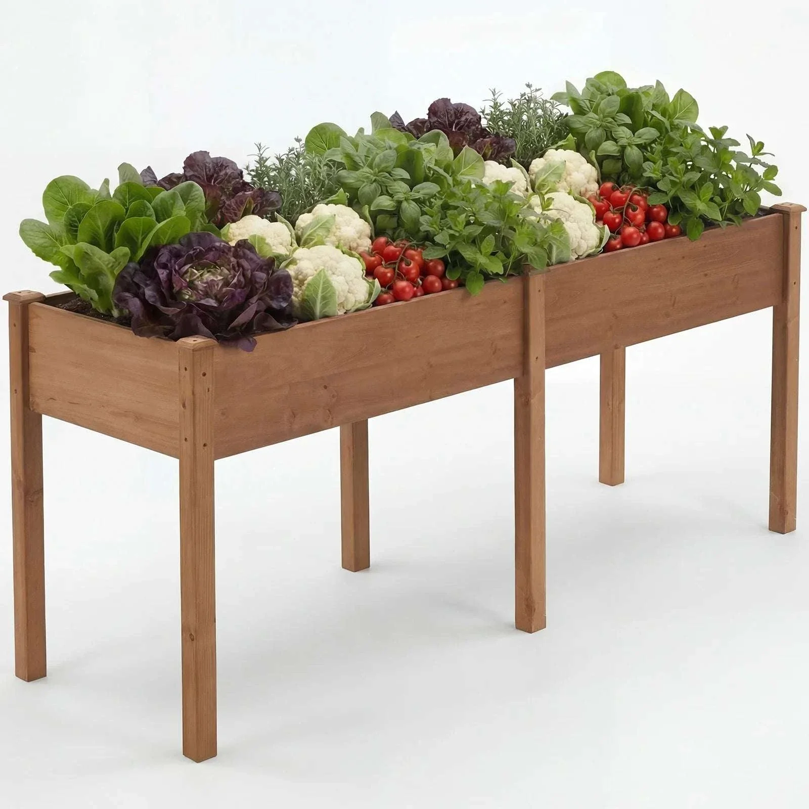 Elevated Wooden Planter Box with Legs for Patio, Balcony & Garden - Image 16