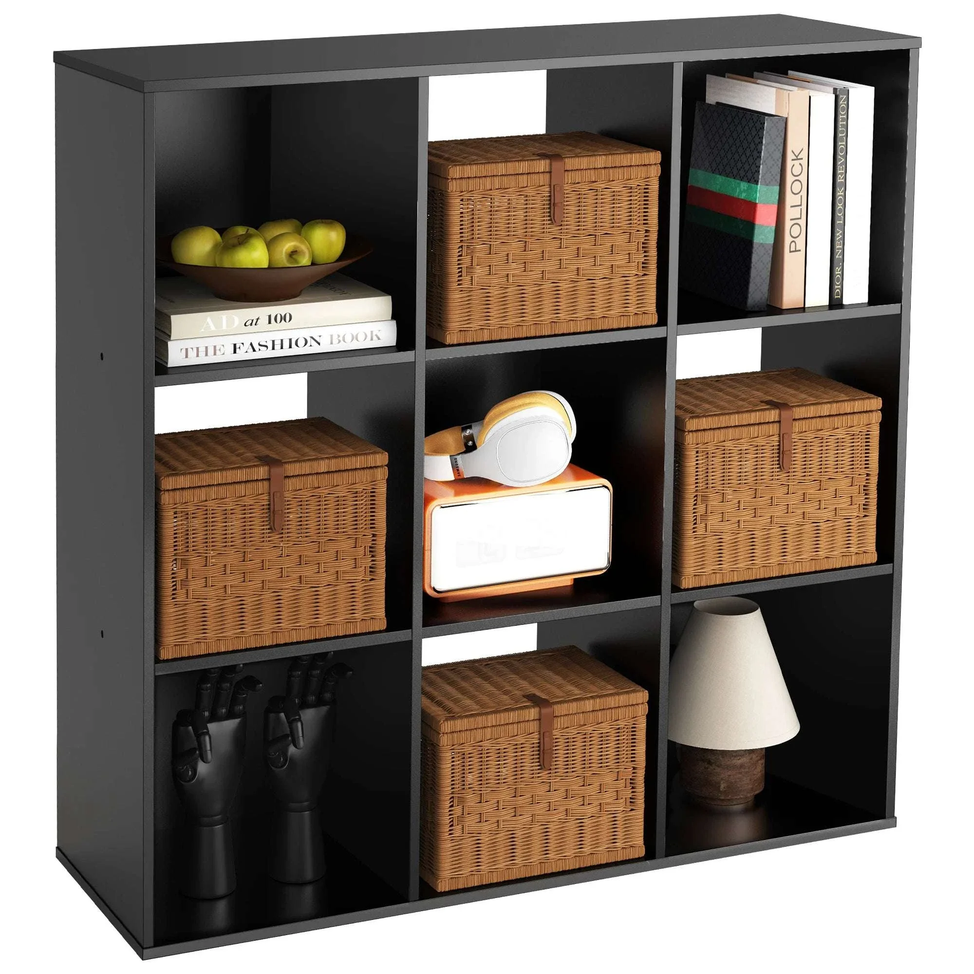 9 Cube Storage Organizer Wooden Bookcase Shelf for Home - Image 11