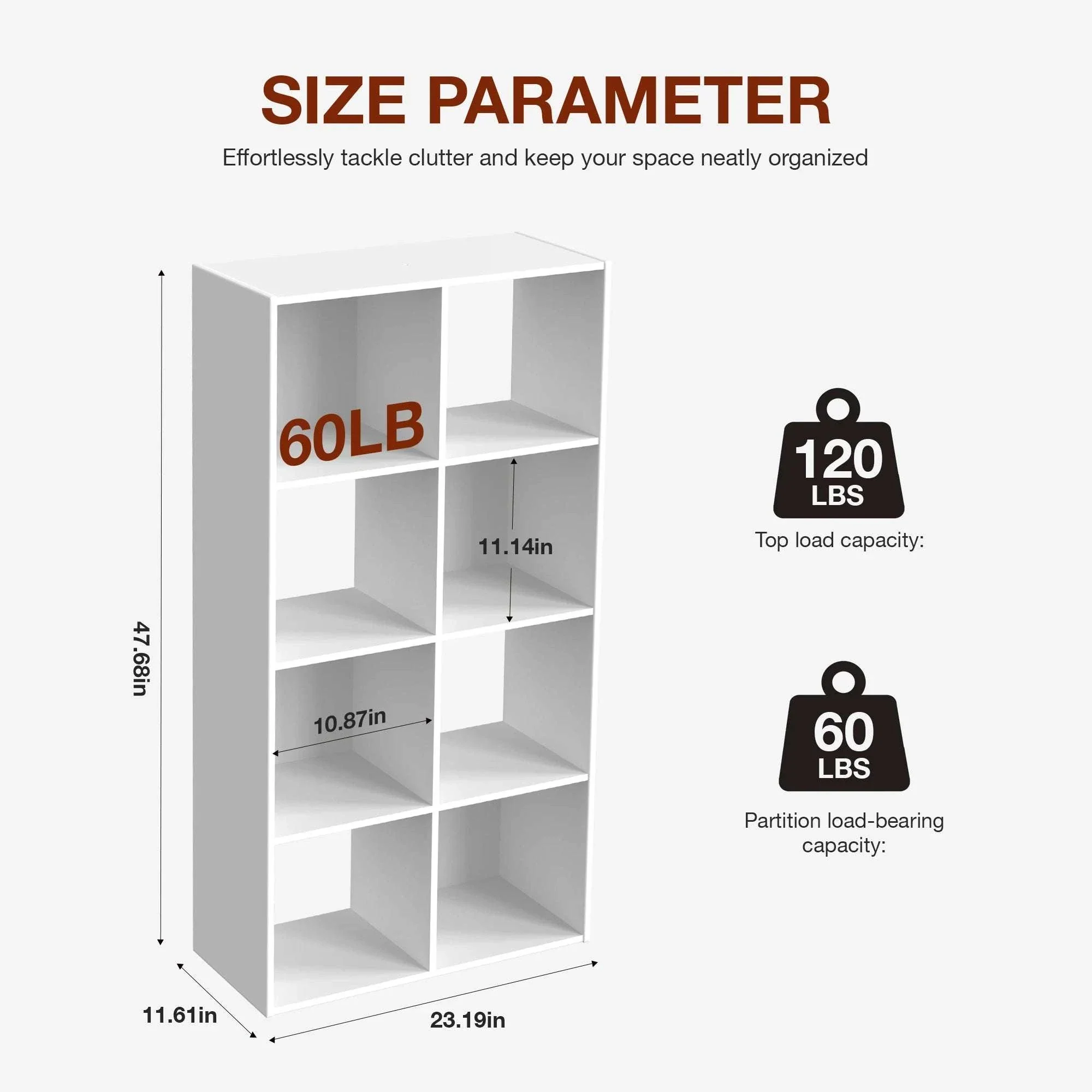 9 Cube Storage Organizer Wooden Bookcase Shelf for Home - Image 18