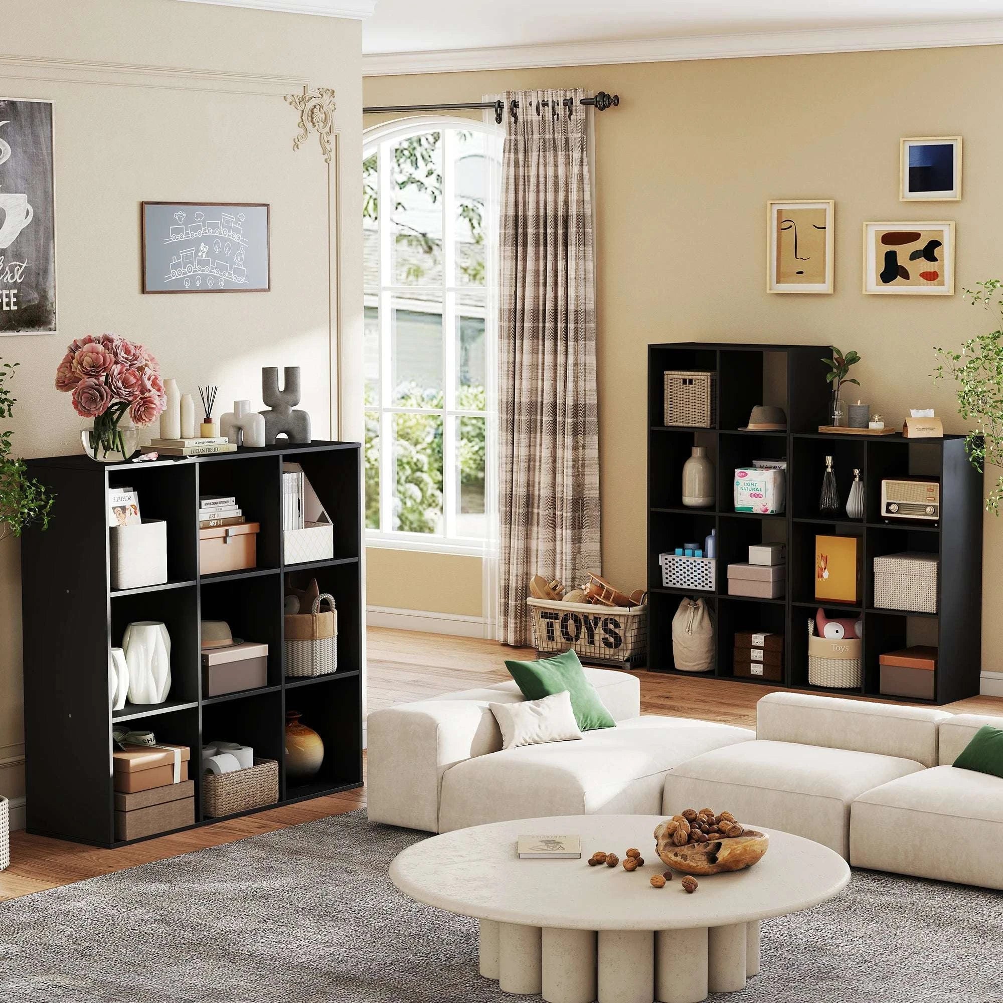 9 Cube Storage Organizer Wooden Bookcase Shelf for Home - Image 2