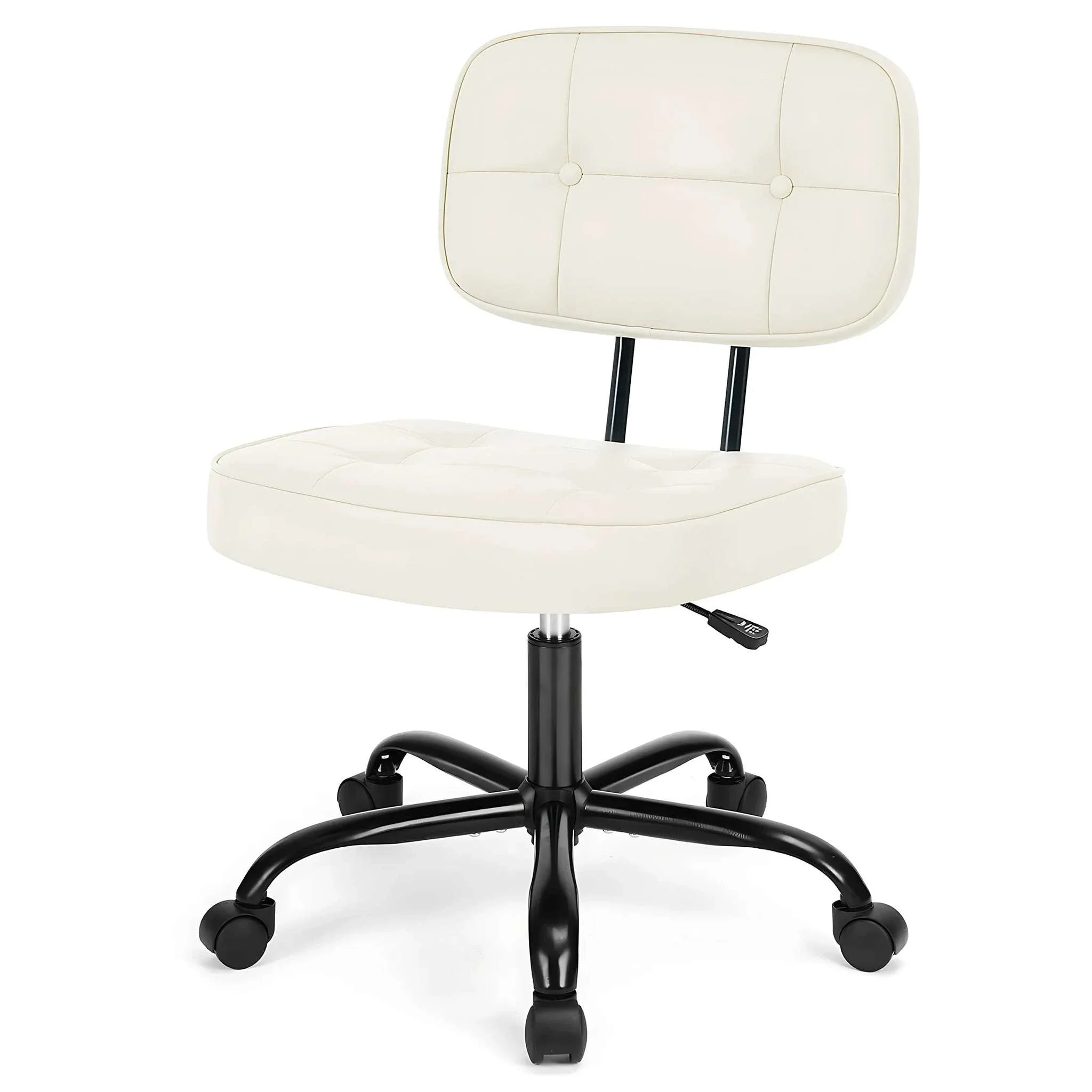 Ergonomic PU Leather Office Chair with Lumbar Support & Swivel - Image 8