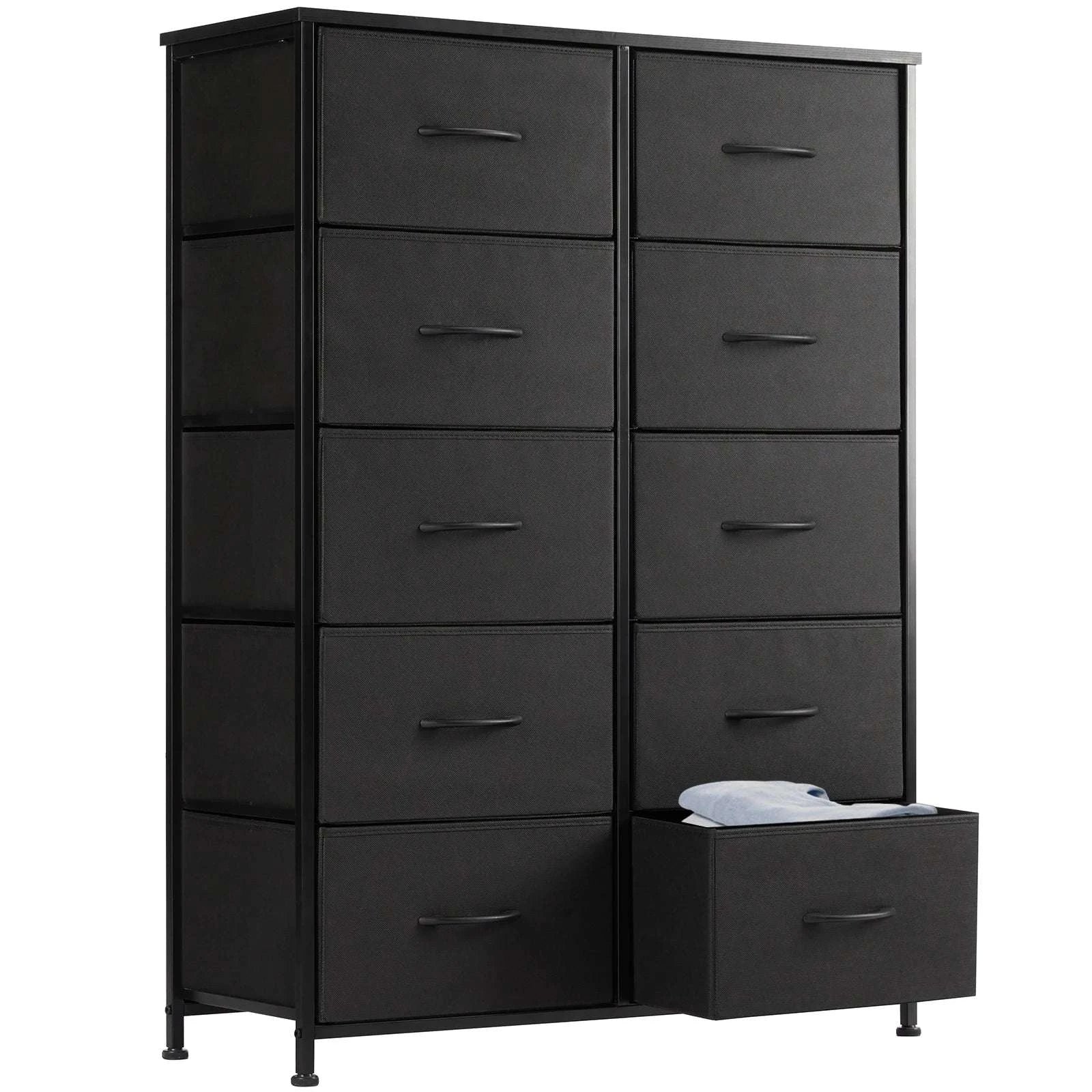 10-Drawer Fabric Dresser with Steel Frame Storage Organizer - Image 14