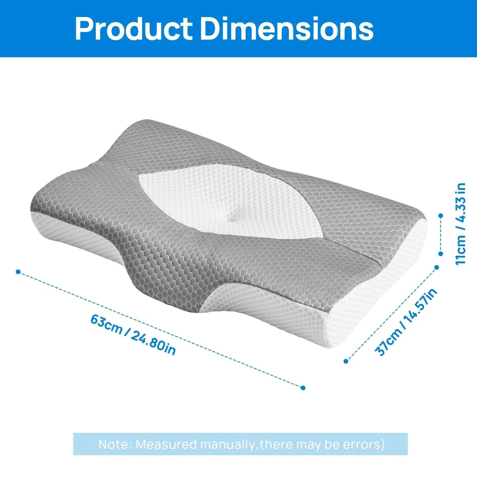 Ergonomic Cervical Memory Foam Pillow with Cooling Cover - Image 7