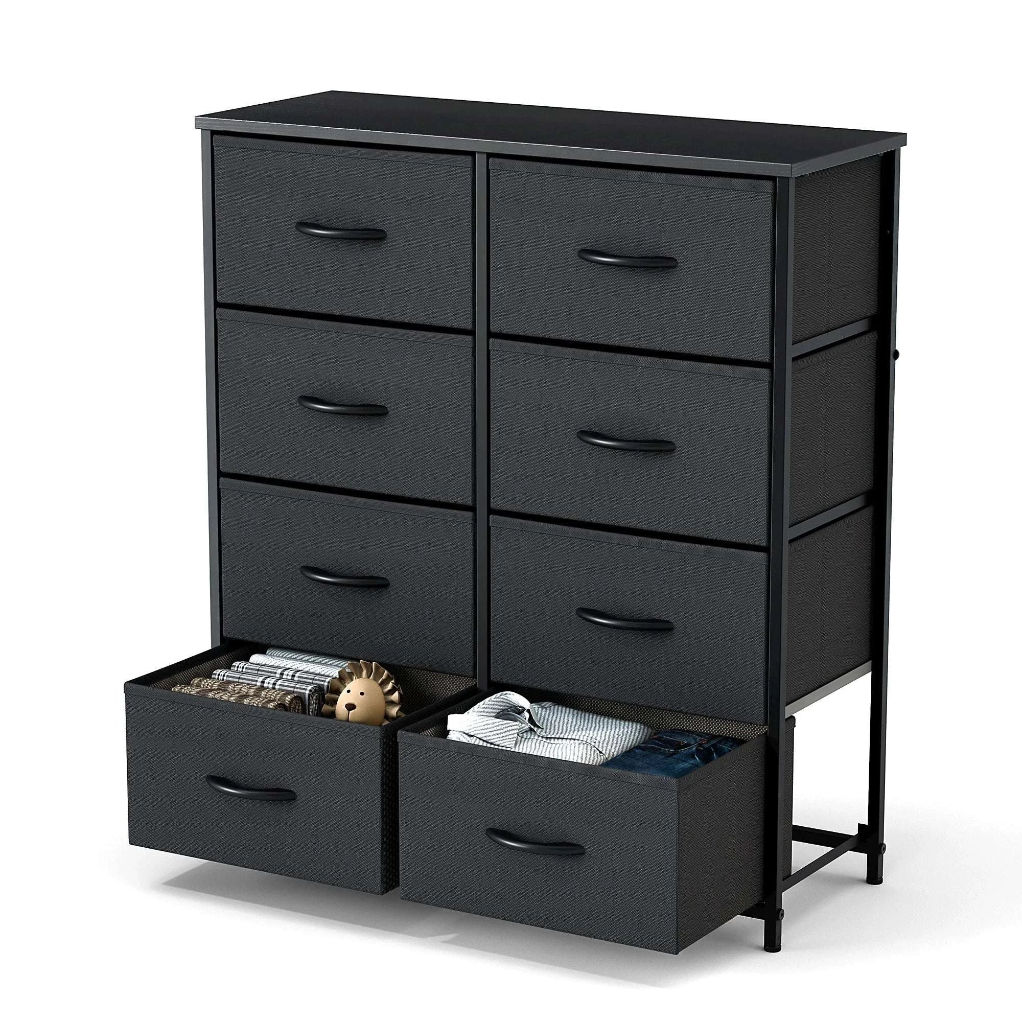 8-Drawer Fabric Dresser Storage Cabinet with Metal Frame - Image 12