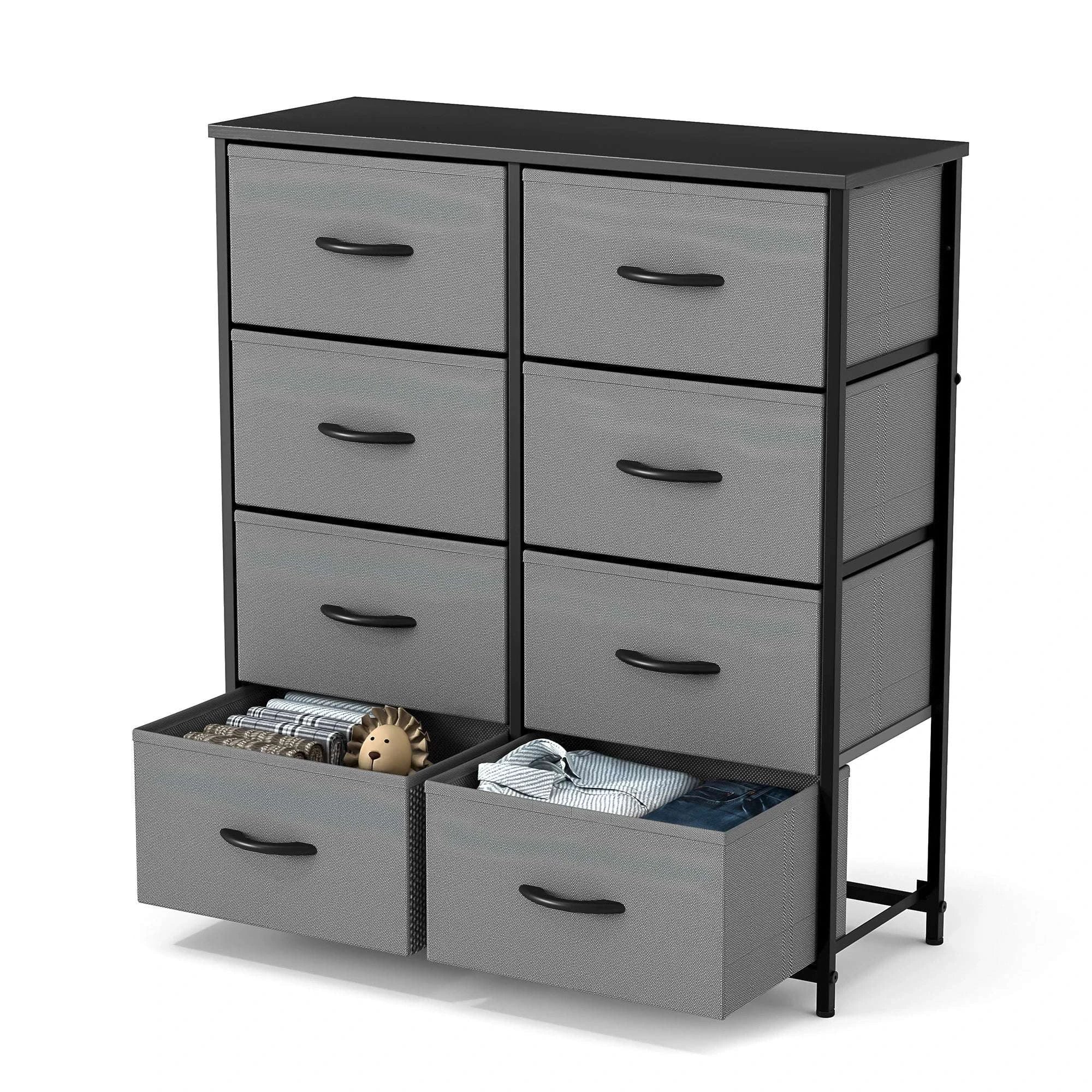 8-Drawer Fabric Dresser Storage Cabinet with Metal Frame - Image 13