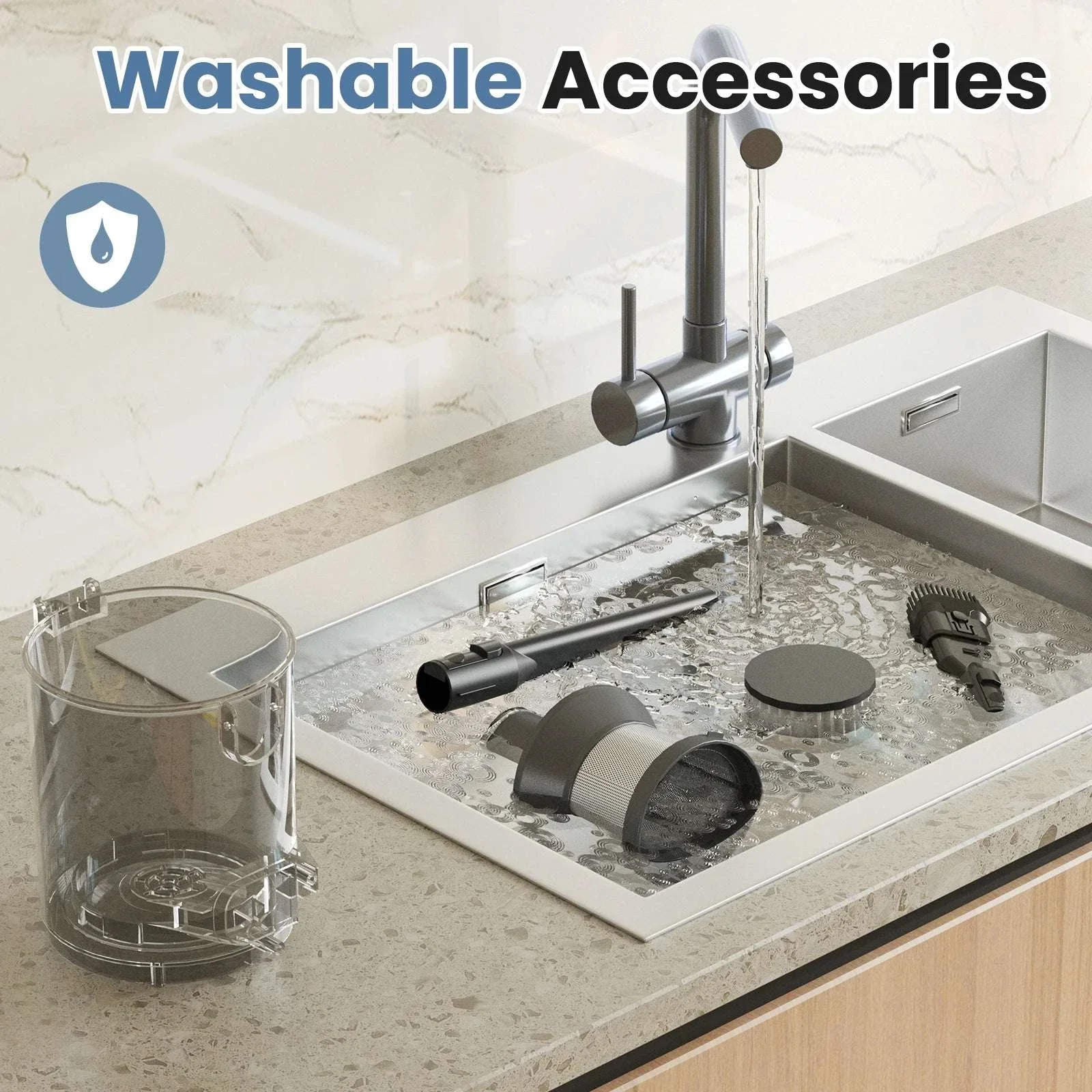 Cordless Stick Vacuum with LED Brush, Wall Mount & 3 Head Tools - Image 7