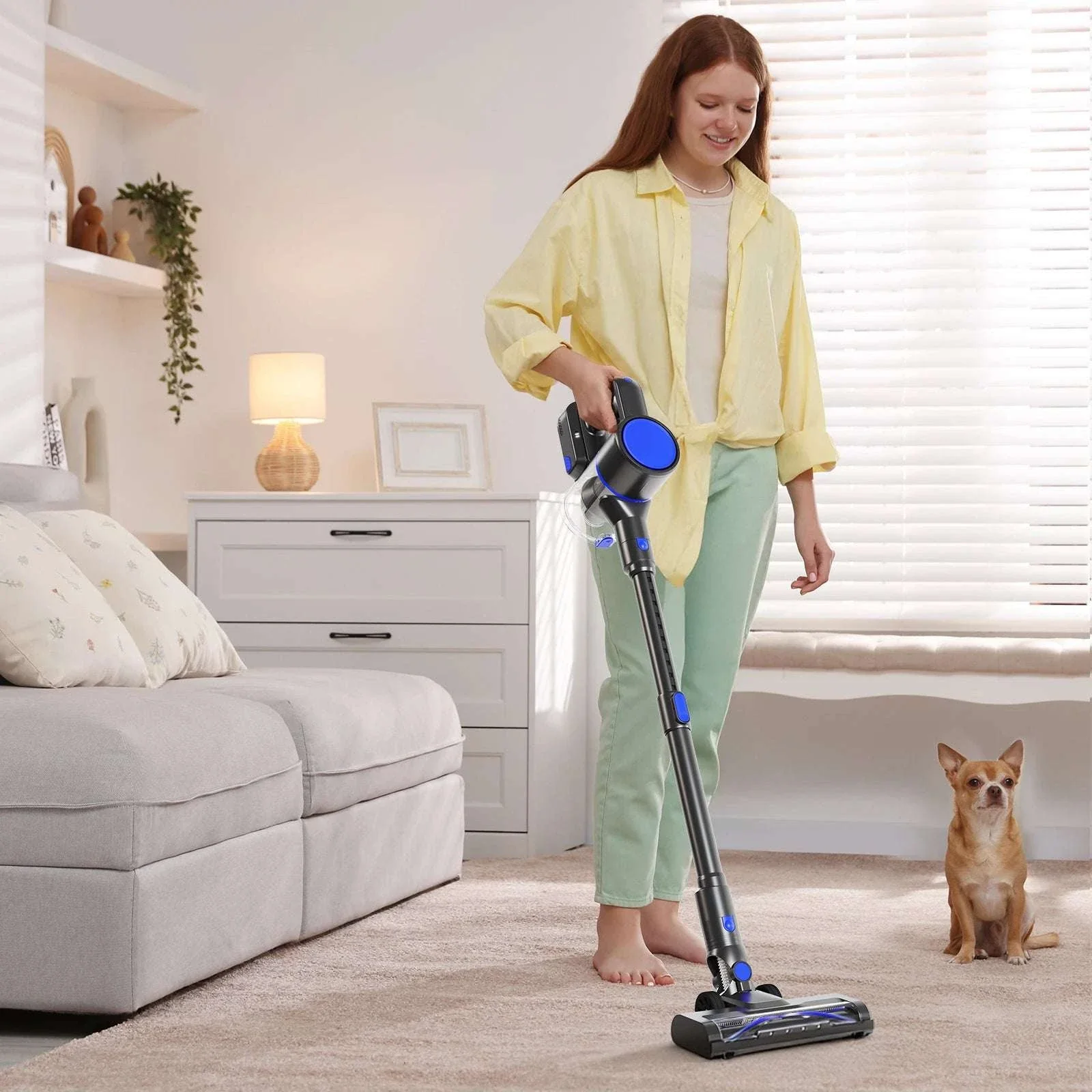 Cordless Stick Vacuum with LED Brush, Wall Mount & 3 Head Tools - Image 8