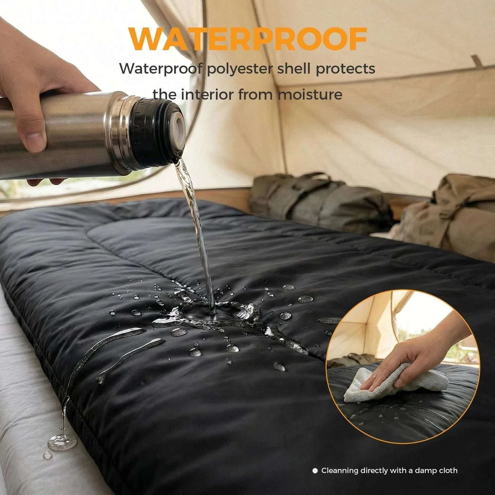 Double Sleeping Bag for 2 Adults with Pillows, 3 Season Camping - Image 4