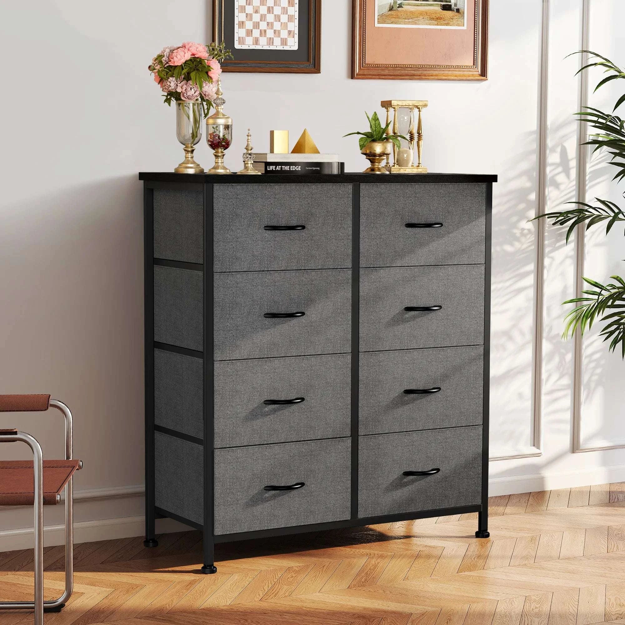 8 Drawer Fabric Dresser Storage Cabinet with Steel Frame - Image 18