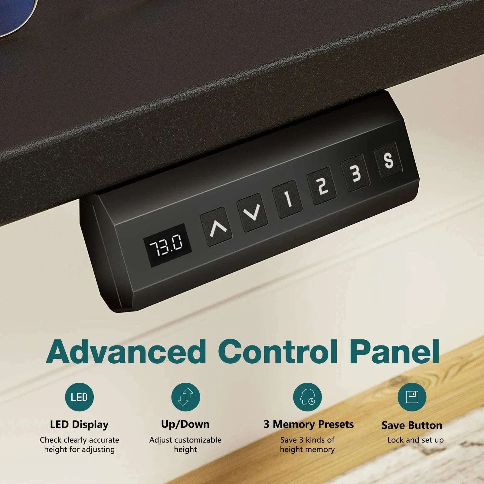 Electric Height Adjustable Standing Desk with Memory Settings - Image 10