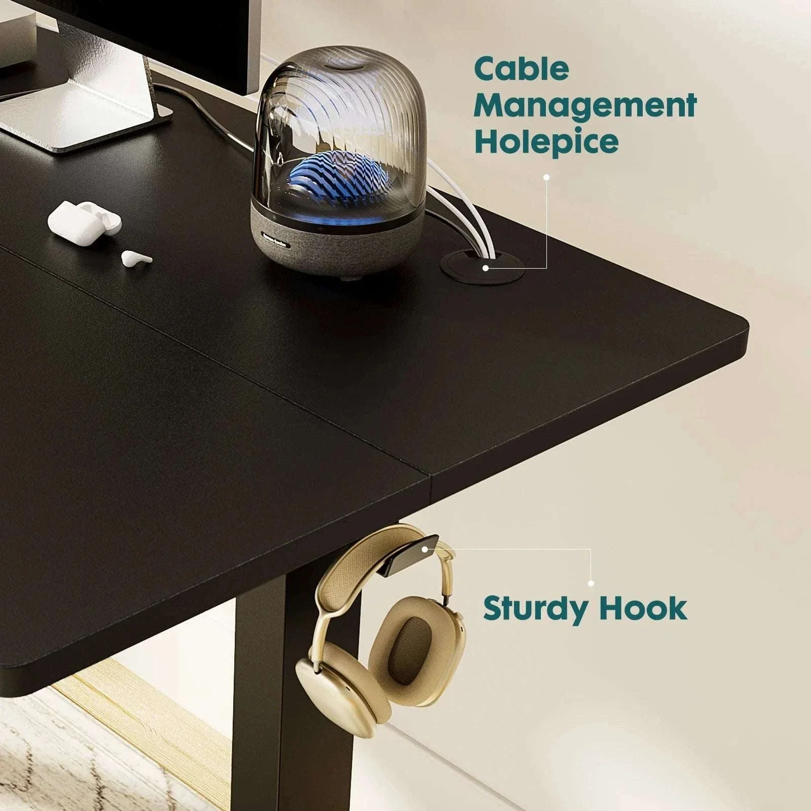 Electric Height Adjustable Standing Desk with Memory Settings - Image 12