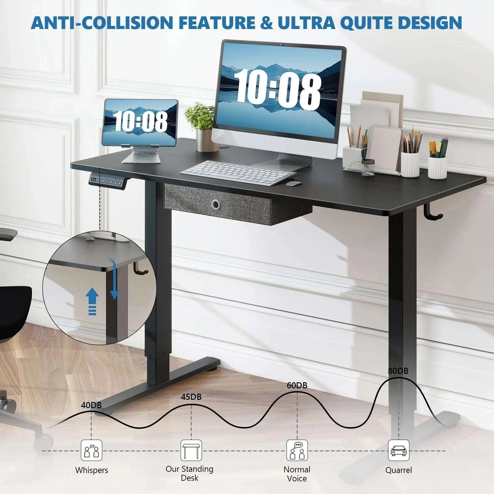 Electric Height Adjustable Standing Desk with Memory Settings - Image 10