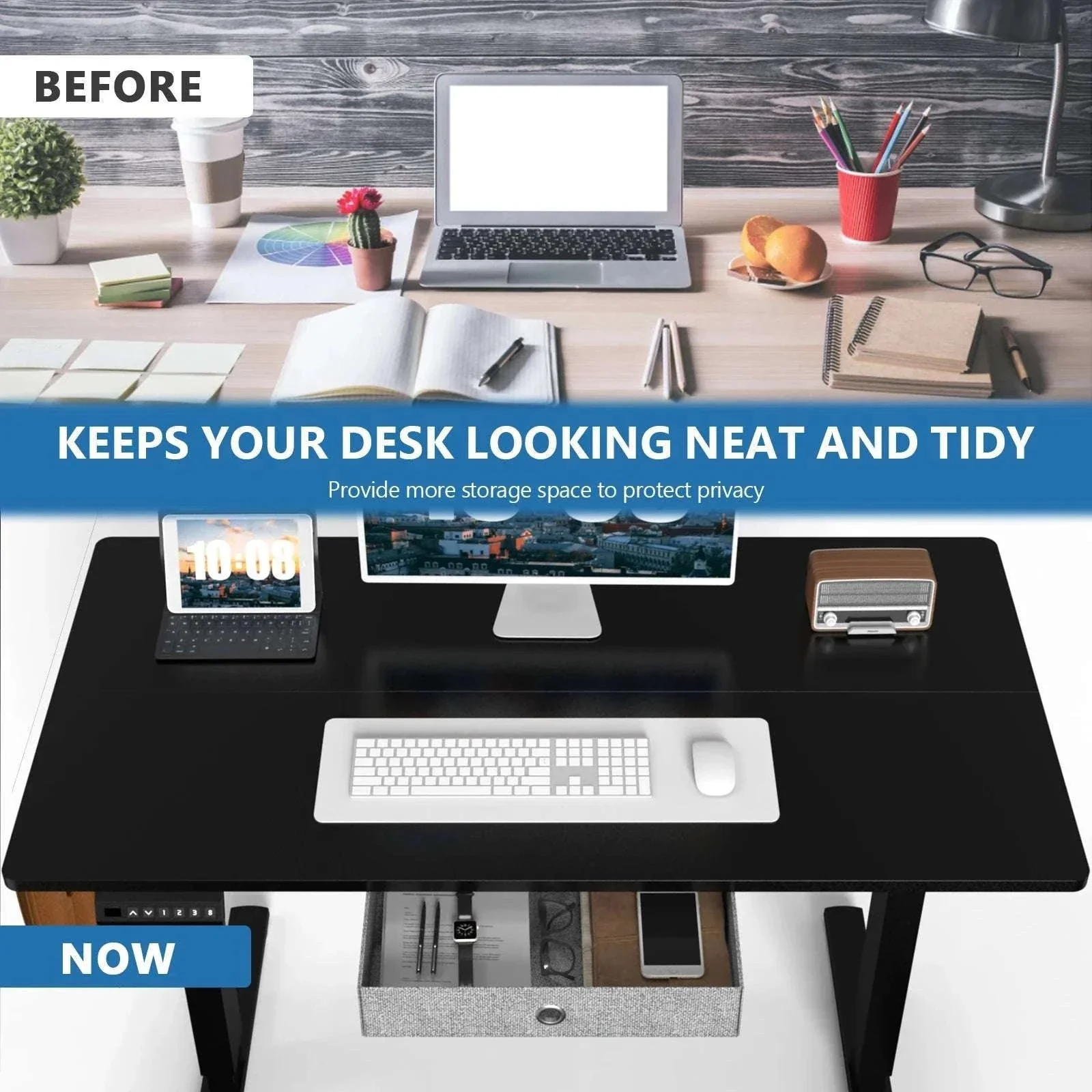 Electric Height Adjustable Standing Desk with Memory Settings - Image 11