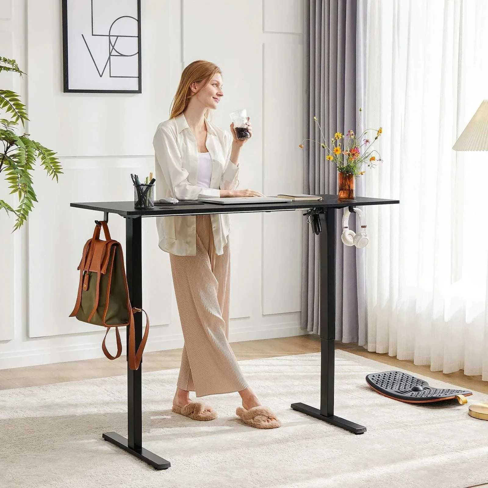 Electric Height Adjustable Standing Desk with Memory Settings - Image 2